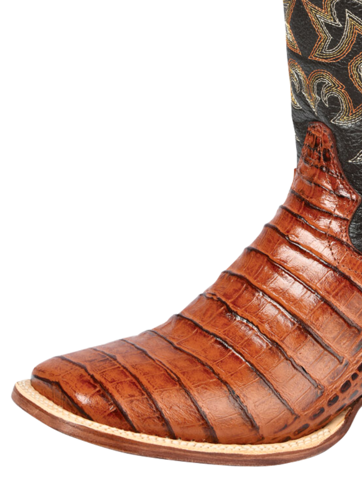 Botas Vaqueras Rodeo Imitacion de Caiman Belly Grabado en Piel Vacuno para Hombre 'El Señor de los Cielos' - ID: 44939 Botas Caiman Print El Señor de los Cielos 