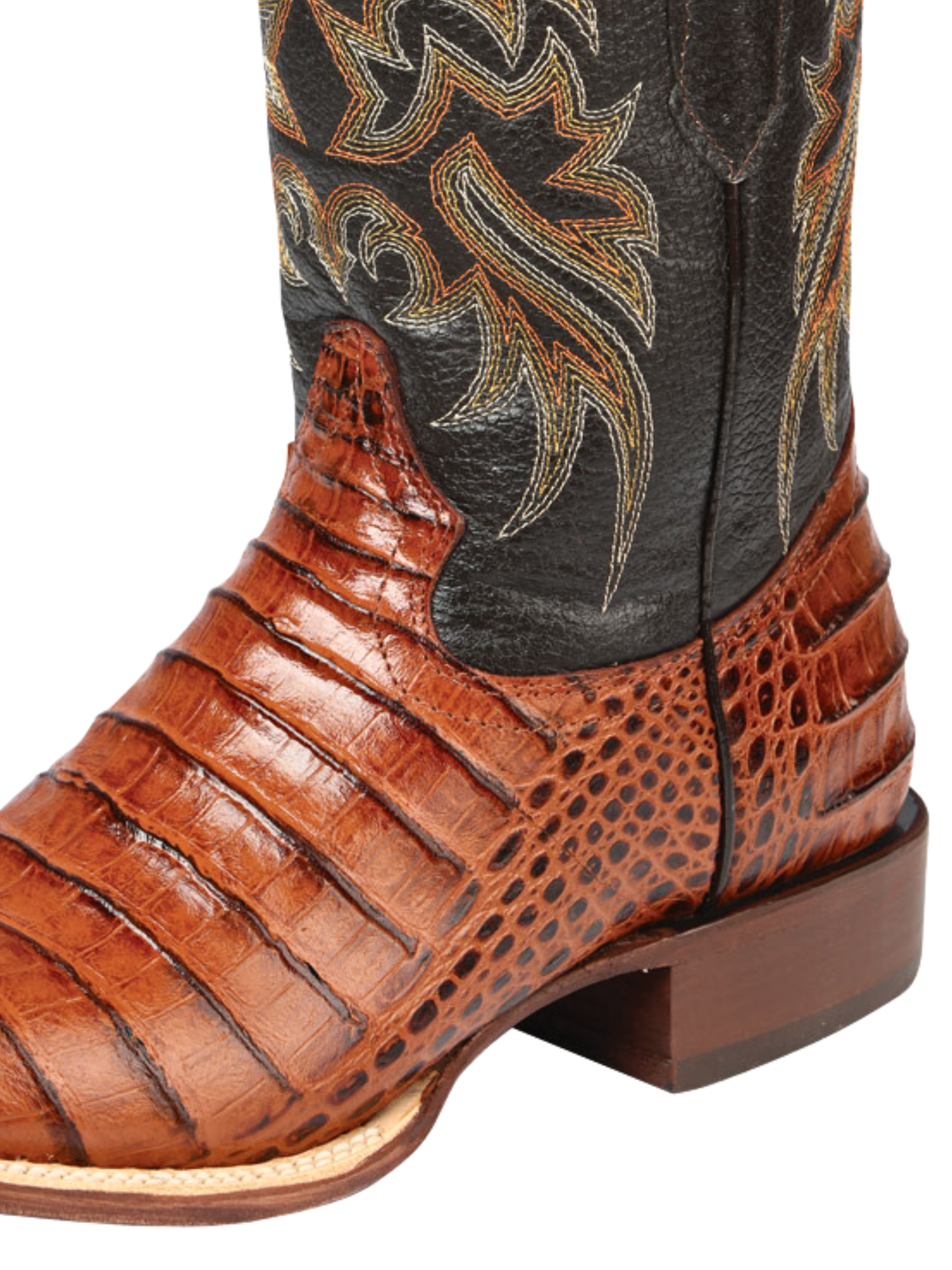 Botas Vaqueras Rodeo Imitacion de Caiman Belly Grabado en Piel Vacuno para Hombre 'El Señor de los Cielos' - ID: 44939 Botas Caiman Print El Señor de los Cielos 