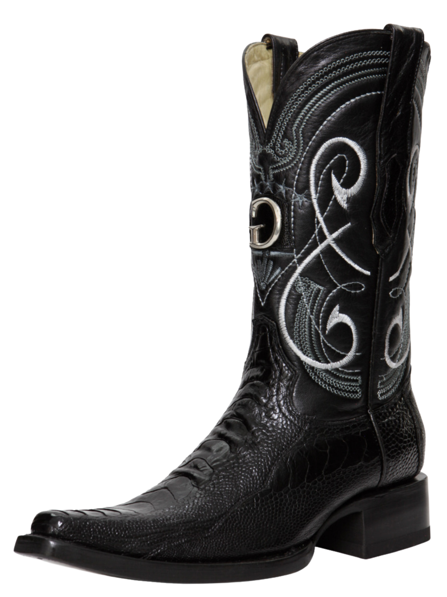 Original Ostrich Leg Cowboy Boots Cowboy Boots Black 9 US 28 MX
