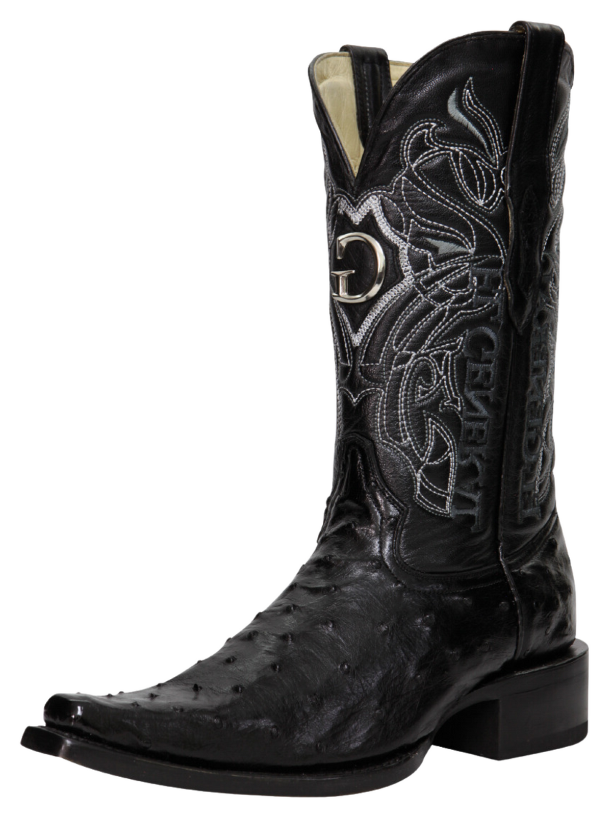 Mens Black Full Quill Ostrich Western Cowboy Boots 11 (29) Men main image 4
