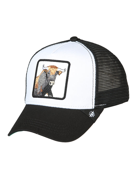 Gorra Bordada Toro de Poliester 'El General' - ID: 45254 Gorras El General Black/White