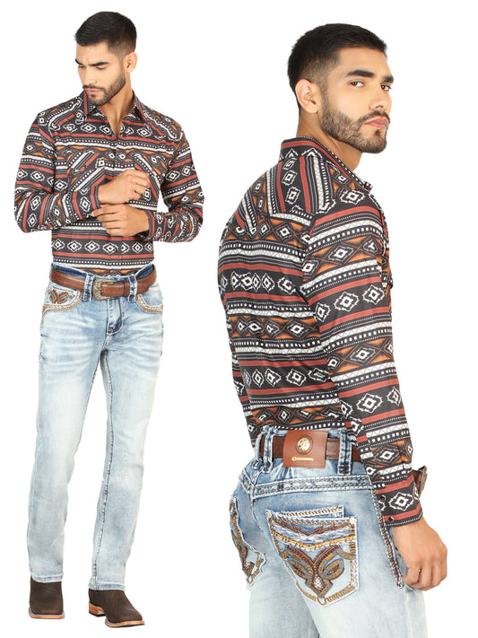 Pantalon Vaquero de Mezclilla Premium Boot Cut, Bordado Stretch Azul Claro para Hombre 'Centenario' - ID: 45531 Pantalones de Vaquero Centenario Light Blue