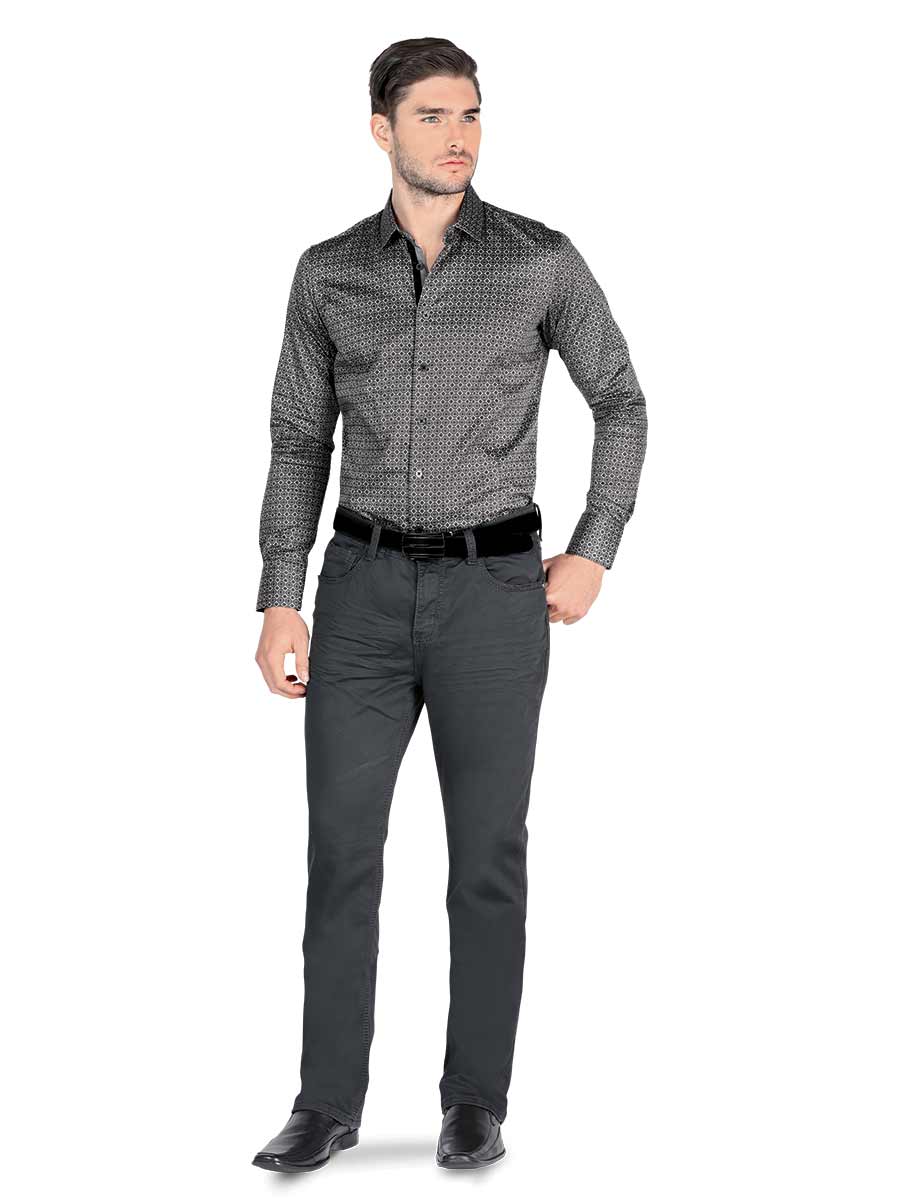 Pantalon Vaquero de Mezclilla Stretch para Hombre 'Montero' - ID: 5601 Denim Jeans Montero Charcoal
