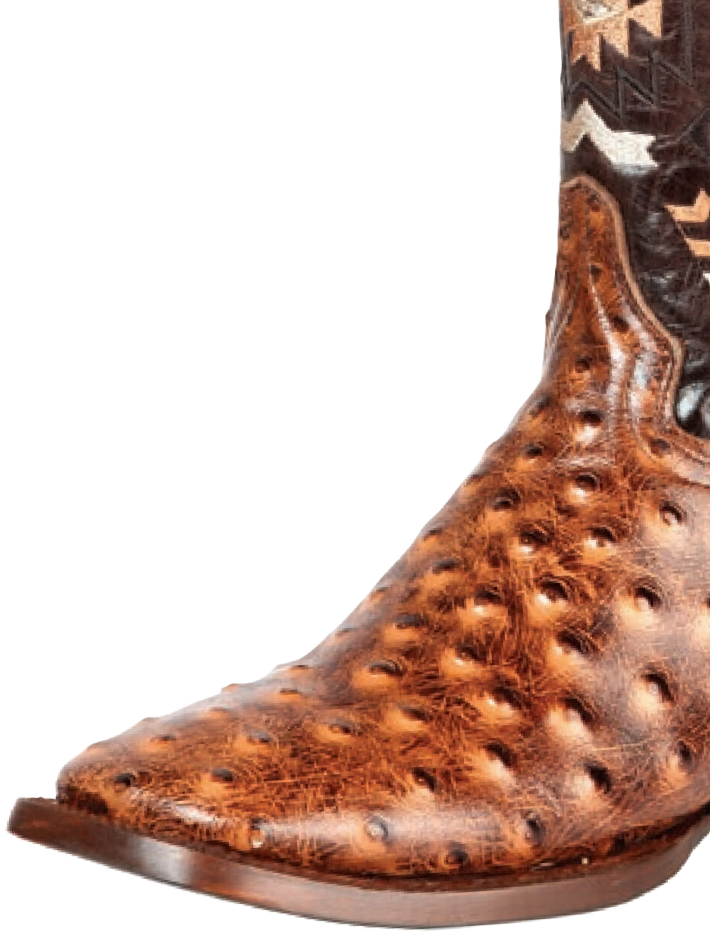 Cowboy Boots Rodeo Imitation Ostrich Engraving in Cow Leather for Men 'El General' - ID: 51239