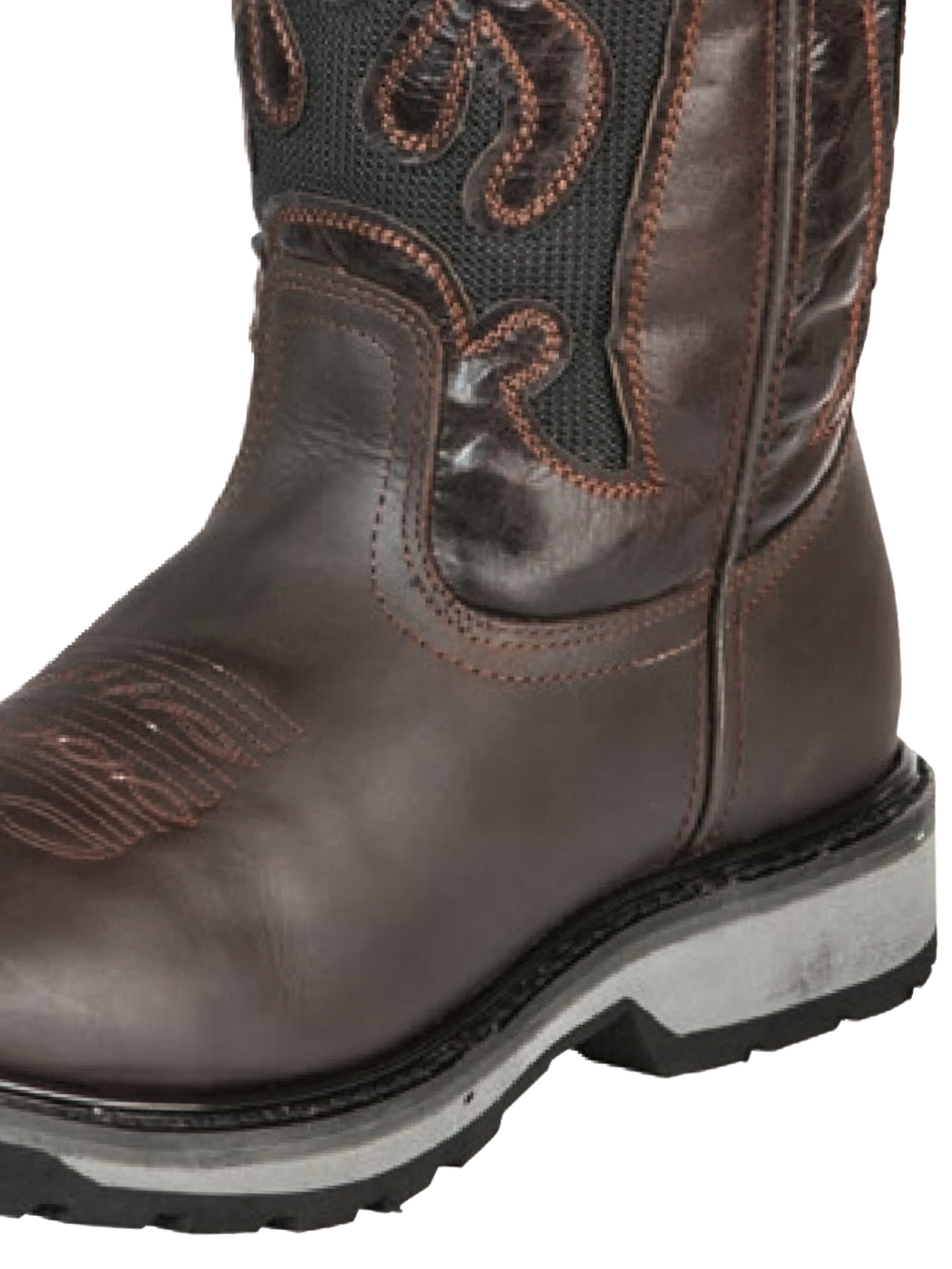 Work Boots Rodeo Pull-On Tube with Genuine Leather Soft Tip for Men 'El General' - ID: 51275
