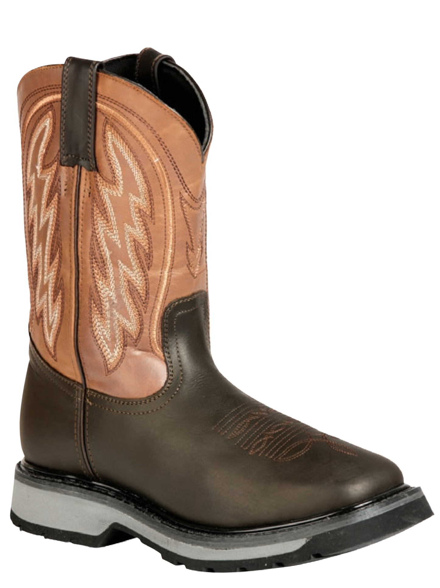 Work Boots Rodeo Pull-On Tube with Genuine Leather Soft Tip for Men 'El General' - ID: 51277