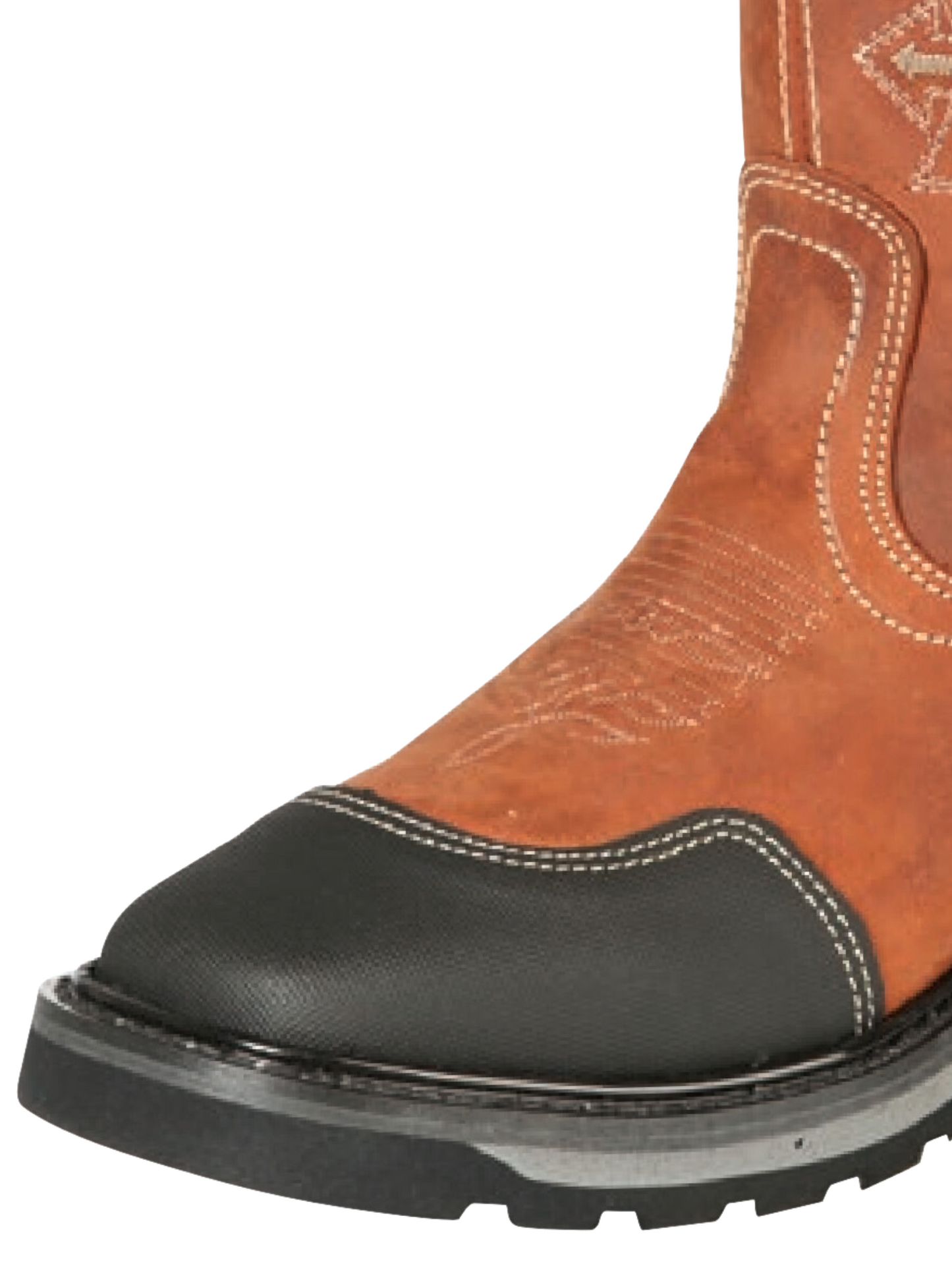 Men's Genuine Leather Soft Toe Pull-On Tube Rodeo Work Boots 'El General' - ID: 51281 Work Boots El General