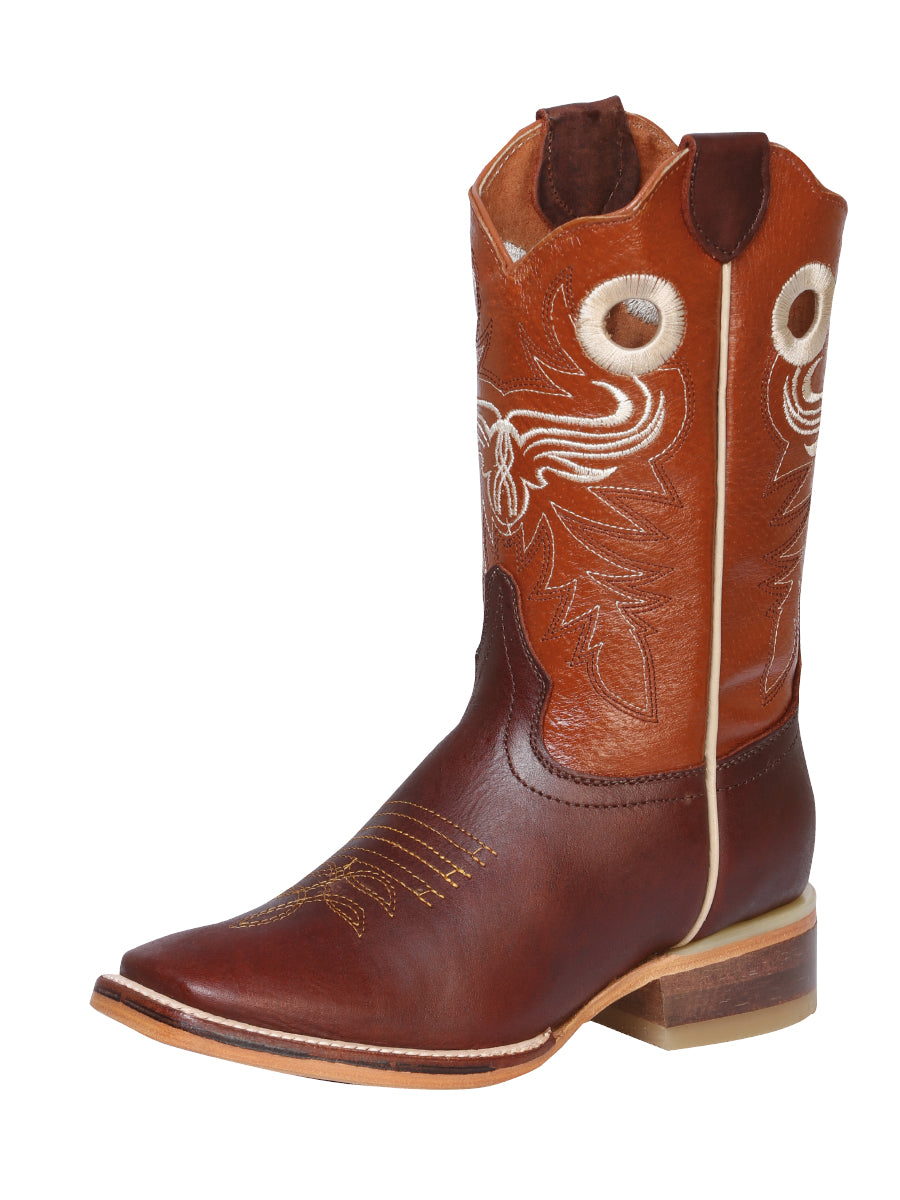 Kids - Classic Genuine Leather Rodeo Cowboy Boots for Children 'Jar Boots' - ID: 123021