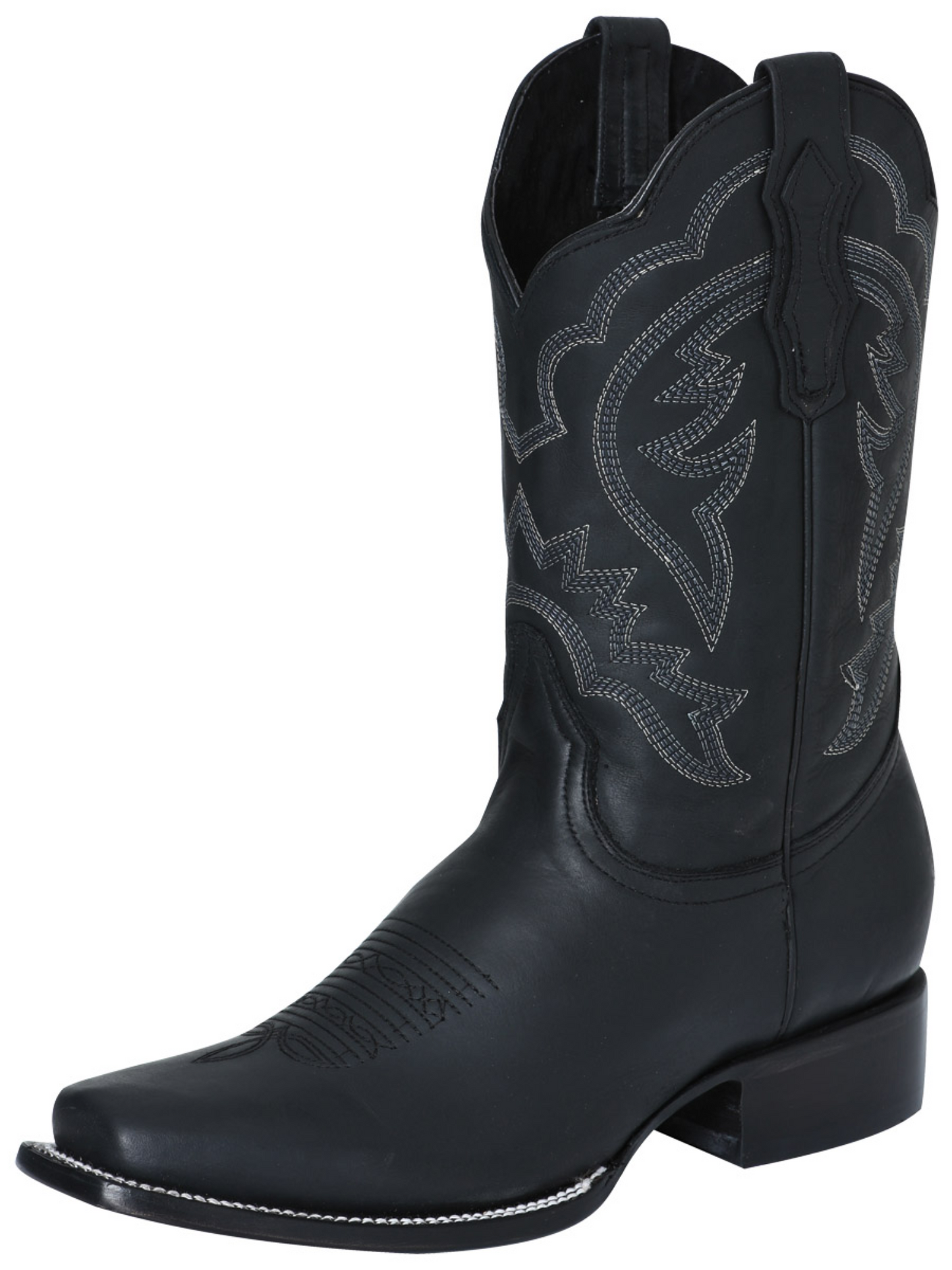 Classic Genuine Leather Rodeo Cowboy Boots for Men 'El Señor de los Cielos' - ID: 124066 Cowboy Boots El Señor de los Cielos Black
