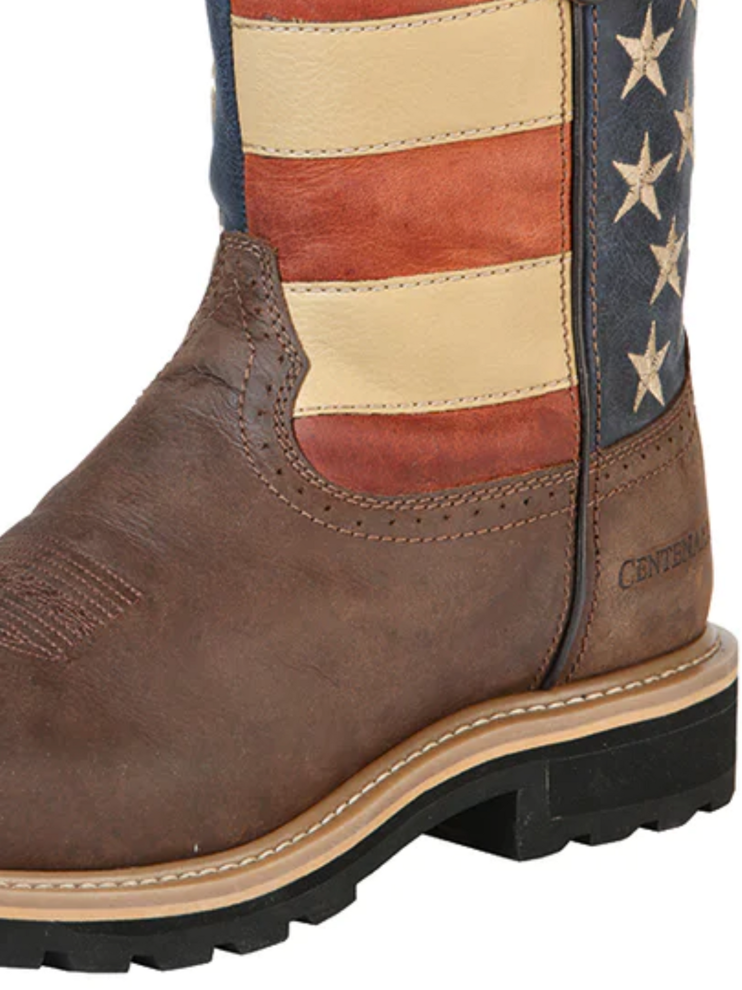 Goodyear Waterproof Construction Work Boots USA Flag with Genuine Leather Soft Toe for Men 'Centenario' - ID: 126416 Waterproof Work Boots Centenario