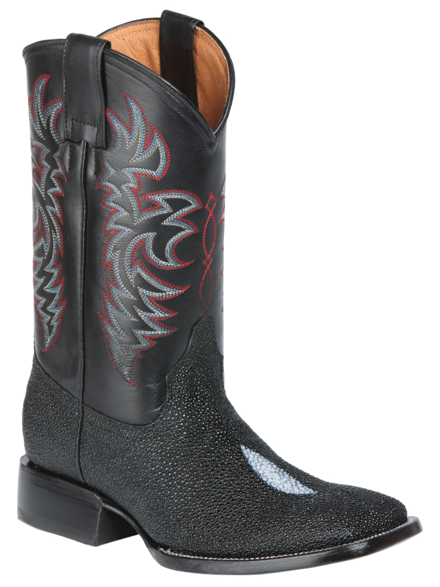 Imitation Stingray P/S Cowboy Boots Engraved in Cowhide Leather for Men 'Jar Boots' - ID: 126483