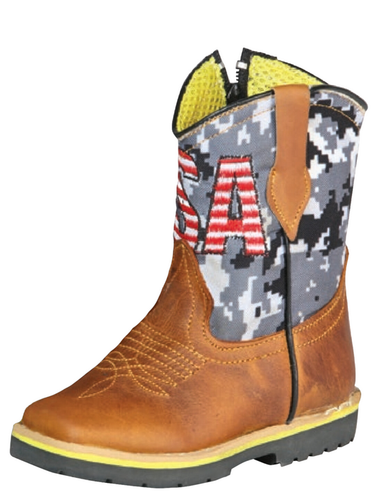 Kids - Classic Genuine Leather Rodeo Cowboy Boots for Babies 'Jar Boots' - ID: 126573