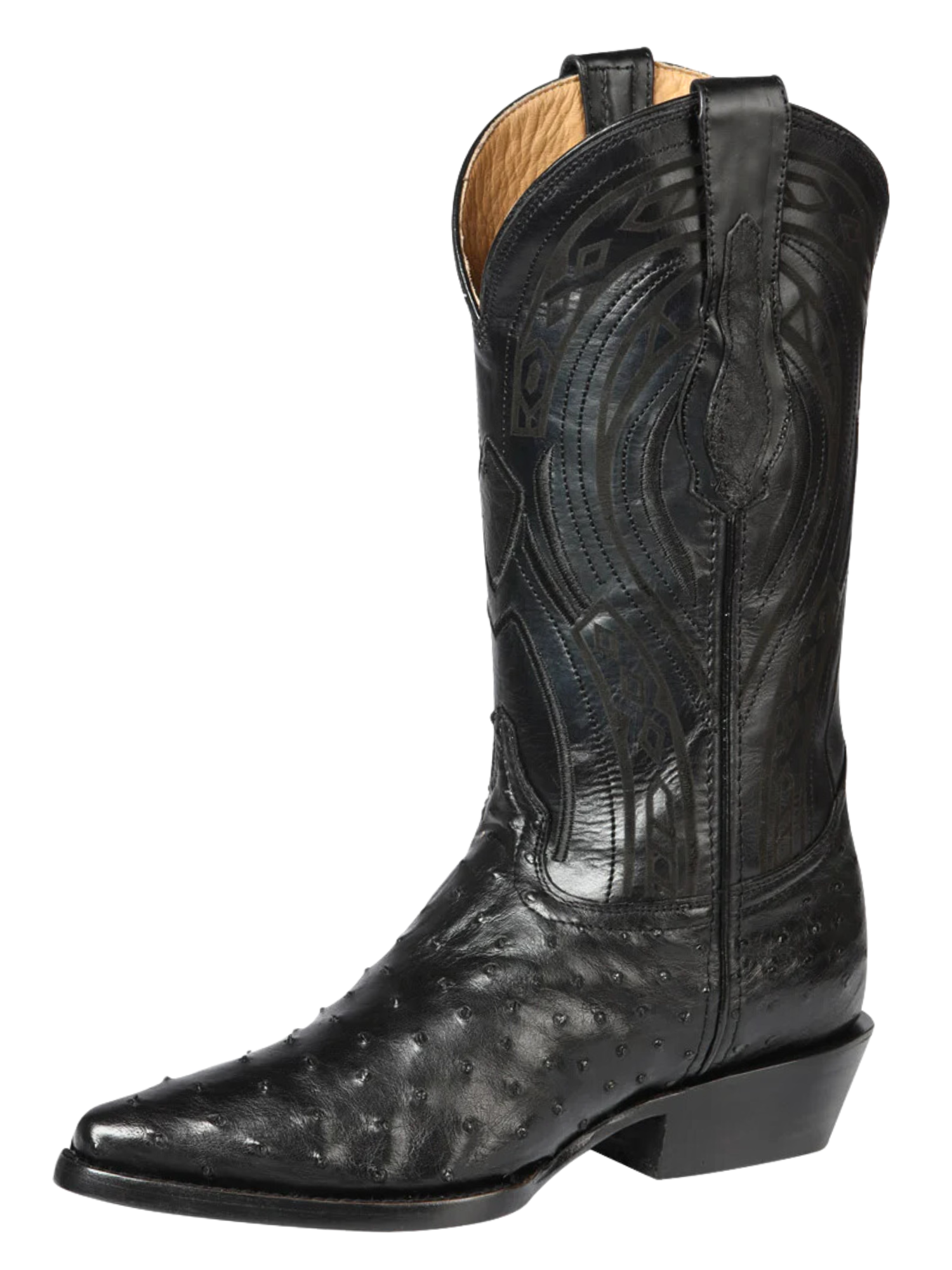 Botas Vaqueras Exoticas de Avestruz Original para Hombre 'Centenario' - ID: 170611 Botas Avestruz Original Centenario Negro