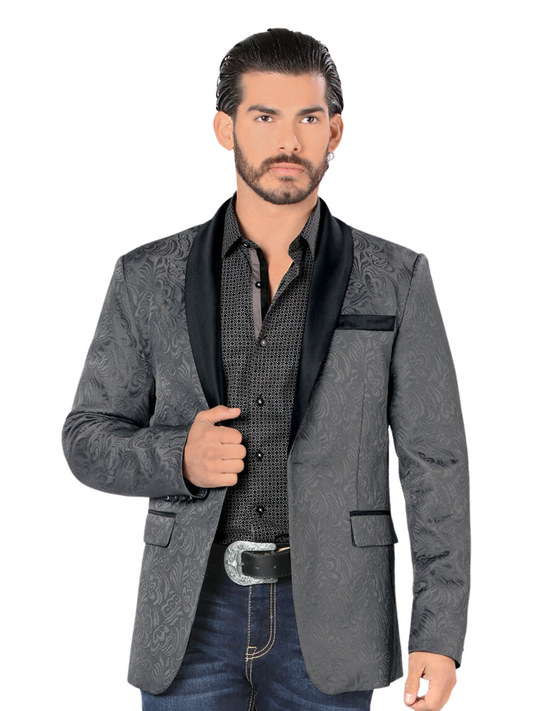 Saco de Vestir Floral Jacquard para Hombre 'Lamasini' - ID: 35203 Sacos de Vestir Lamasini Gray