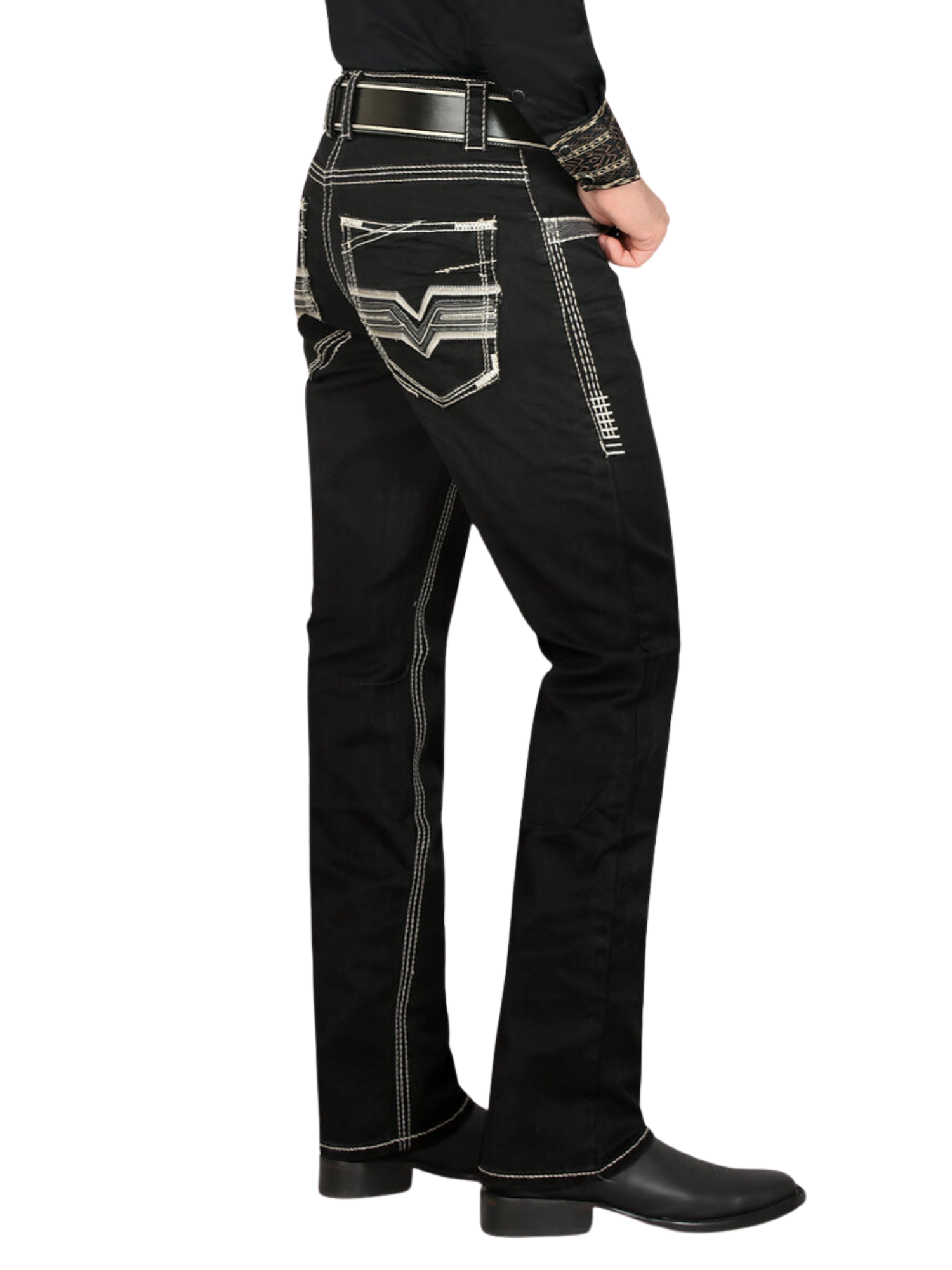 Pantalon Vaquero de Mezclilla Stretch Boot Cut para Hombre 'Lamasini' - ID: 1868 Pantalones de Vaquero Lamasini 