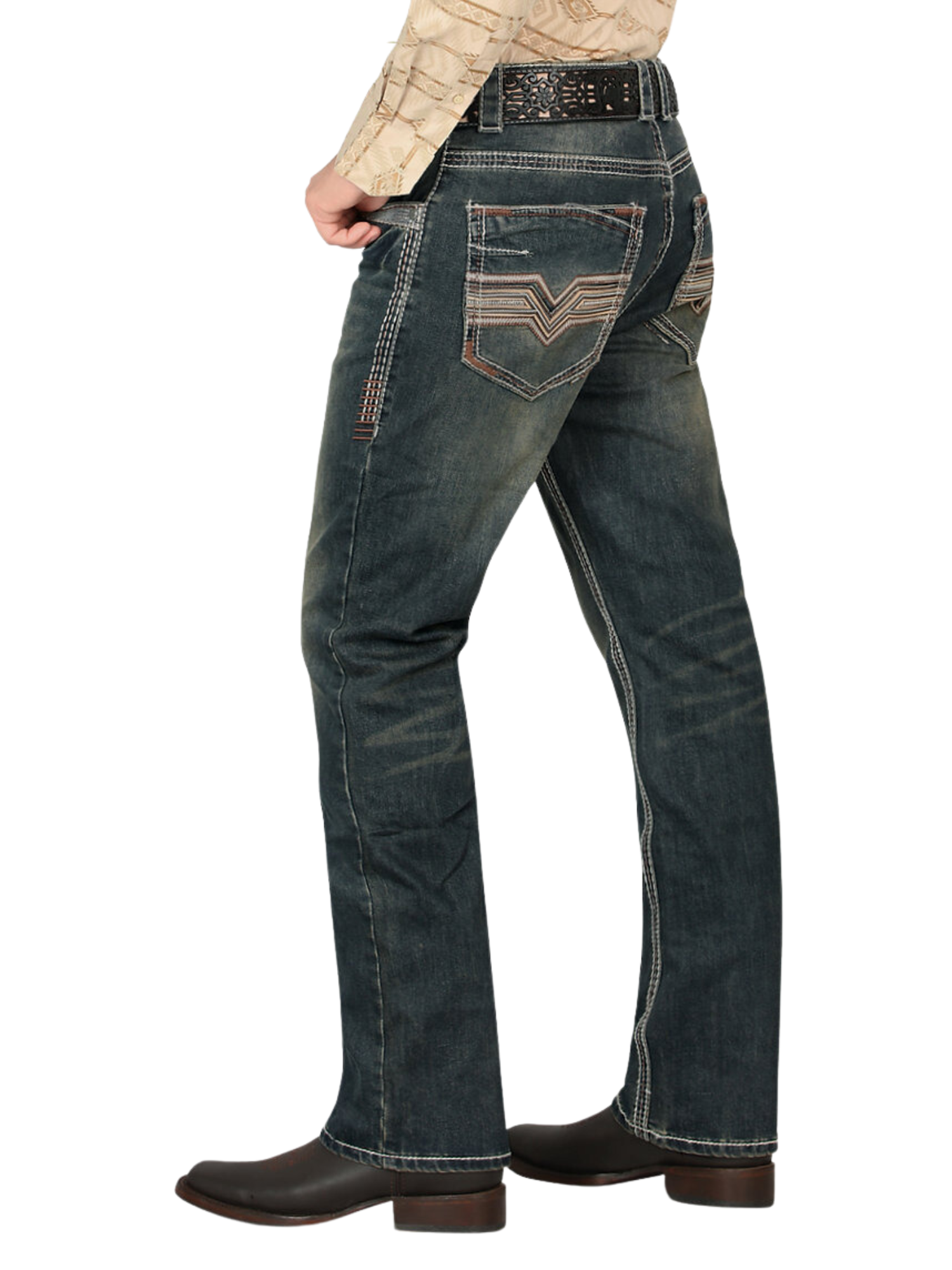 Pantalon Vaquero de Mezclilla Stretch Boot Cut para Hombre 'Lamasini' - ID: 1868 Pantalones de Vaquero Lamasini 