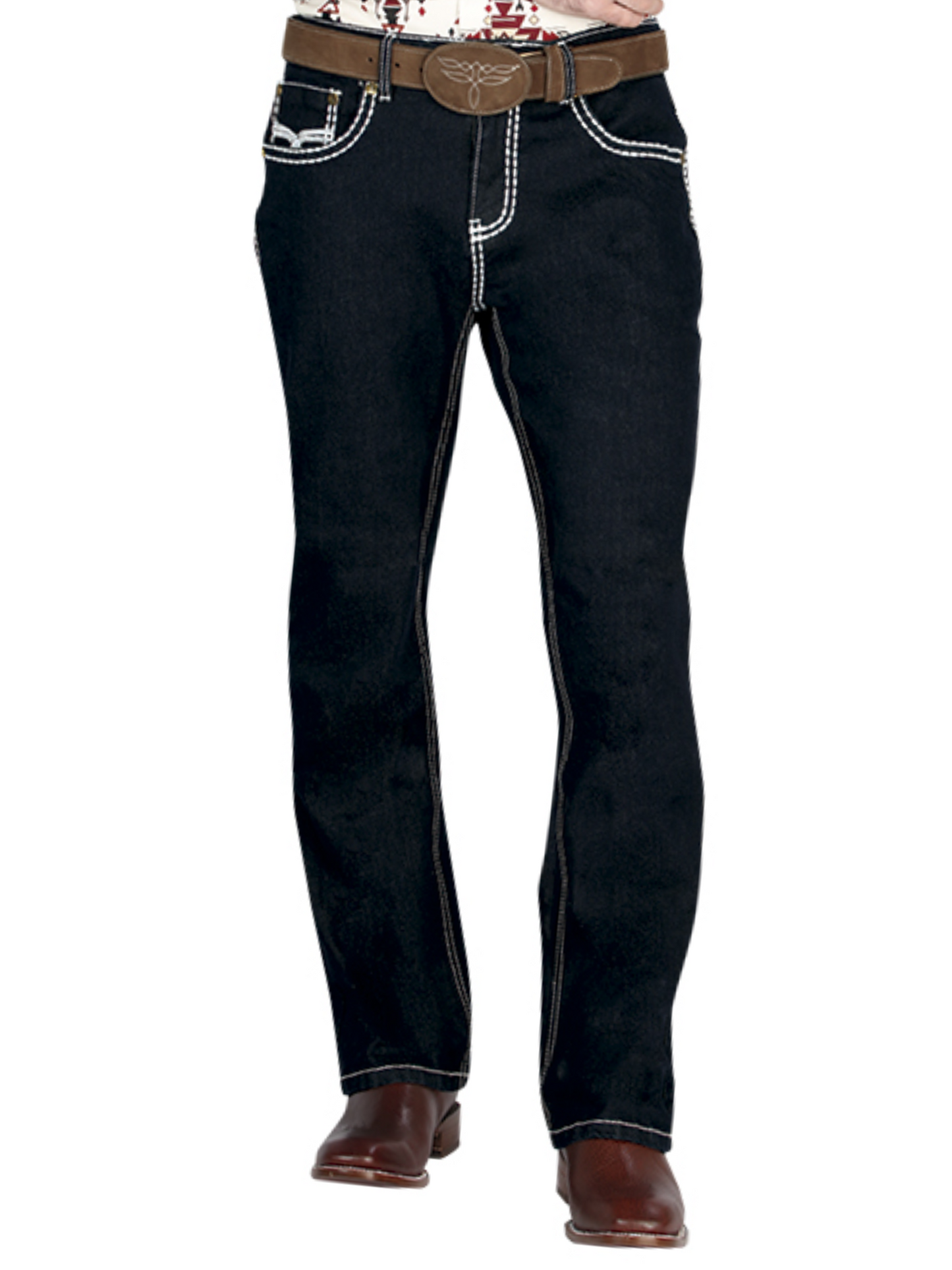 Dark Blue Boot Cut Denim Jeans for Men 'Centenario' - ID: 44844 Denim Jeans Centenario