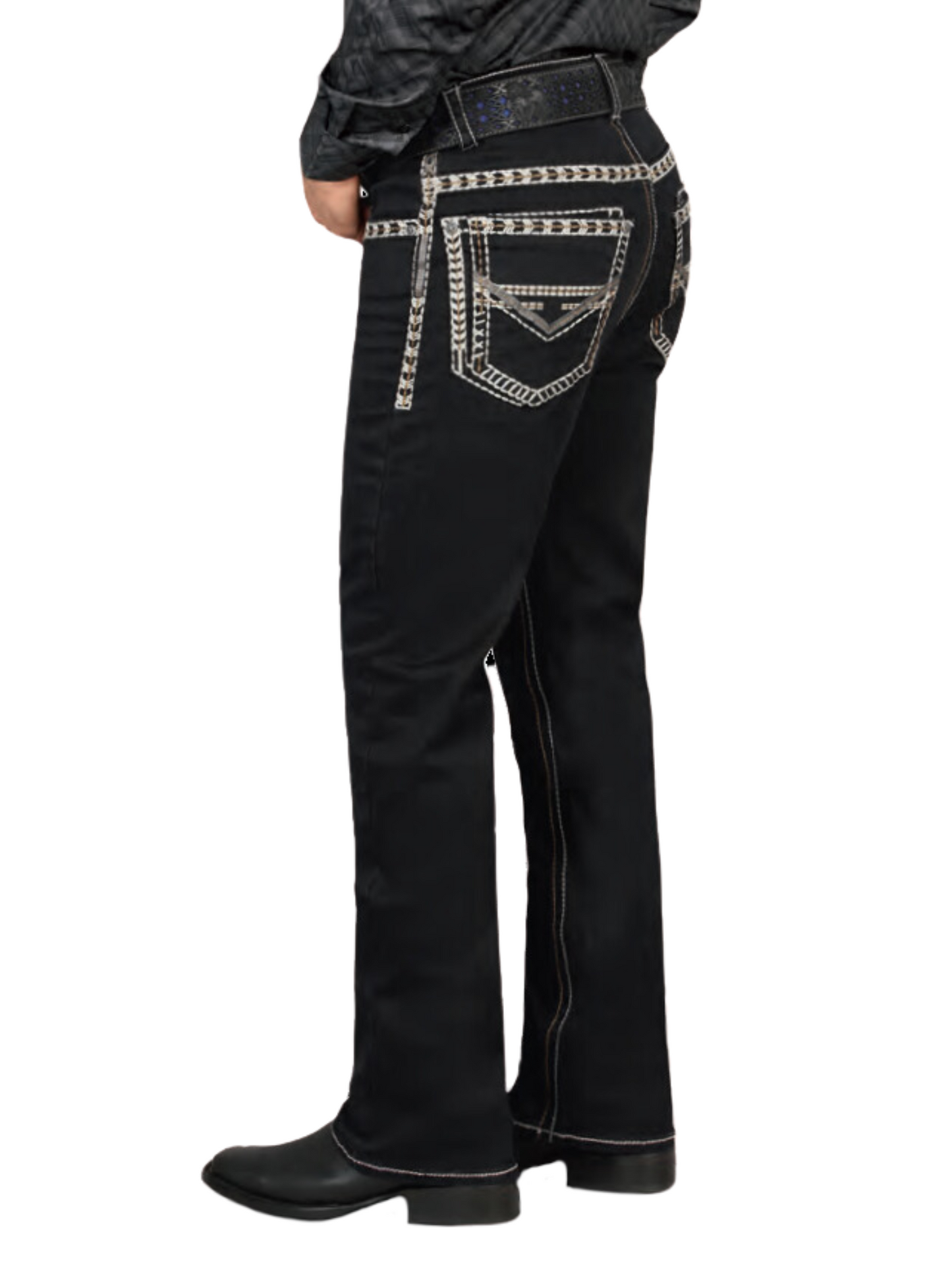 Pantalon Vaquero de Mezclilla Stretch Boot Cut para Hombre 'Lamasini' - ID: 1872 Pantalones de Vaquero Lamasini 