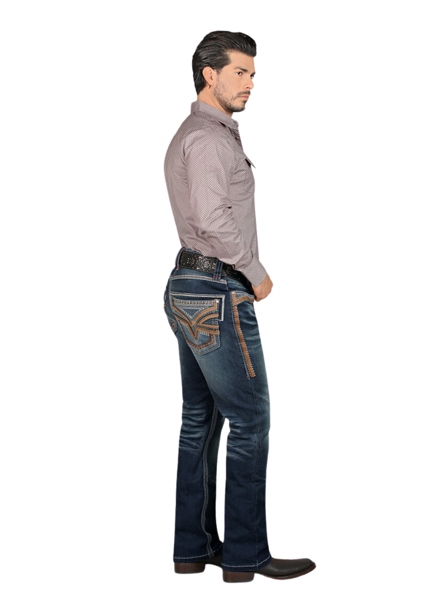 Pantalon Vaquero de Mezclilla Stretch Calidad Premium Boot Cut para Hombre 'Lamasini' - ID: 12101 Pantalones de Vaquero Lamasini 