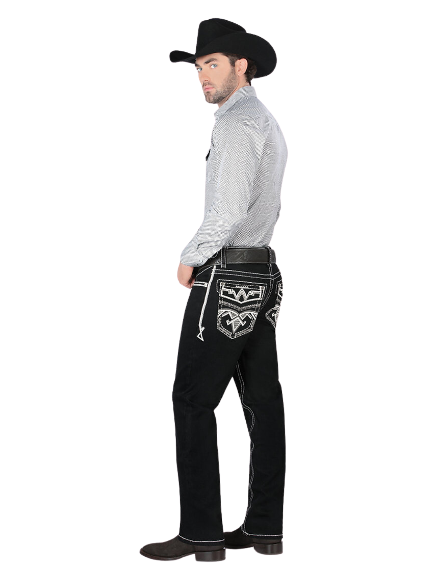 Pantalon Vaquero de Mezclilla Stretch para Hombre 'Montero' - ID: 4612 Denim Jeans Montero 