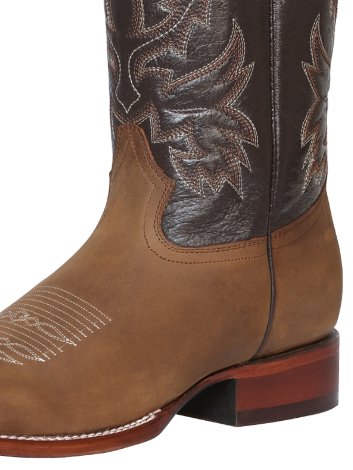 Botas Vaqueras Rodeo Clasicas de Piel Genuina para Hombre 'El General' - ID: 43007 Botas Piel Genuina El General