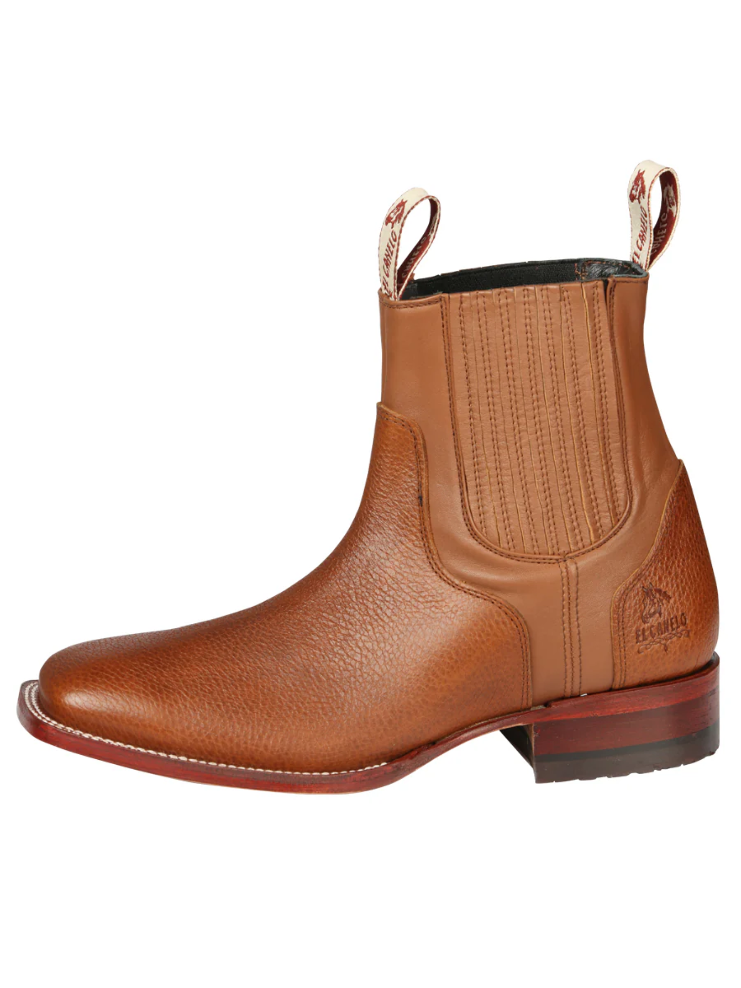 Botines Vaqueros Rodeo Clasicos de Piel Genuina para Hombre 'El Canelo' - ID: 45209 Botines Vaqueros Rodeo El Canelo