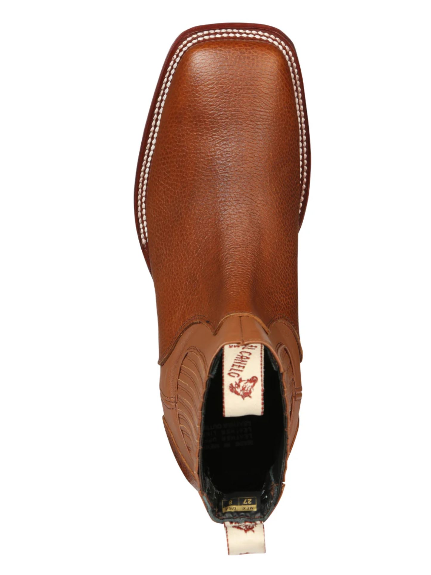 Botines Vaqueros Rodeo Clasicos de Piel Genuina para Hombre 'El Canelo' - ID: 45209 Botines Vaqueros Rodeo El Canelo
