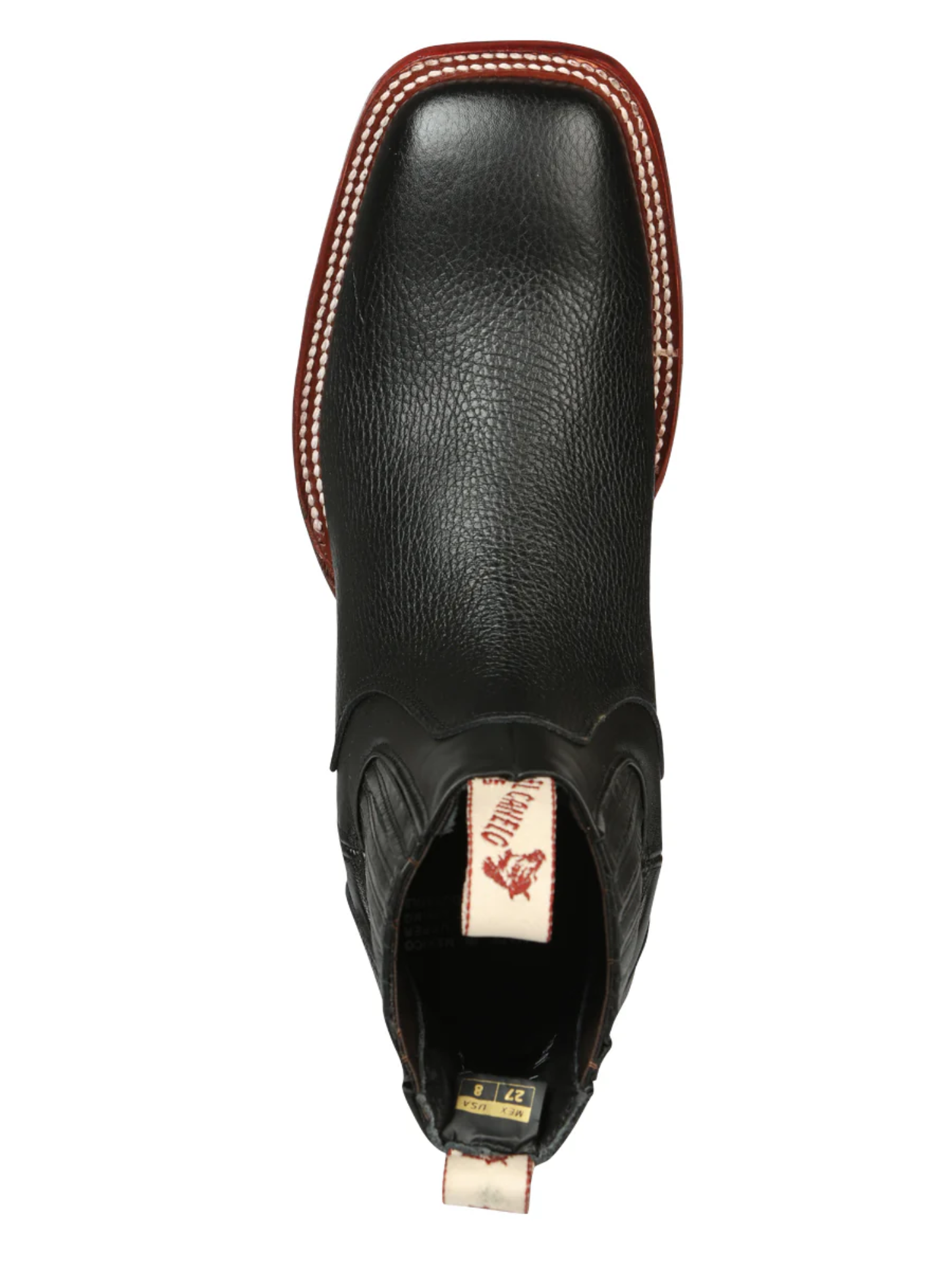 Botines Vaqueros Rodeo Clasicos de Piel Genuina para Hombre 'El Canelo' - ID: 45211 Botines Vaqueros Rodeo El Canelo