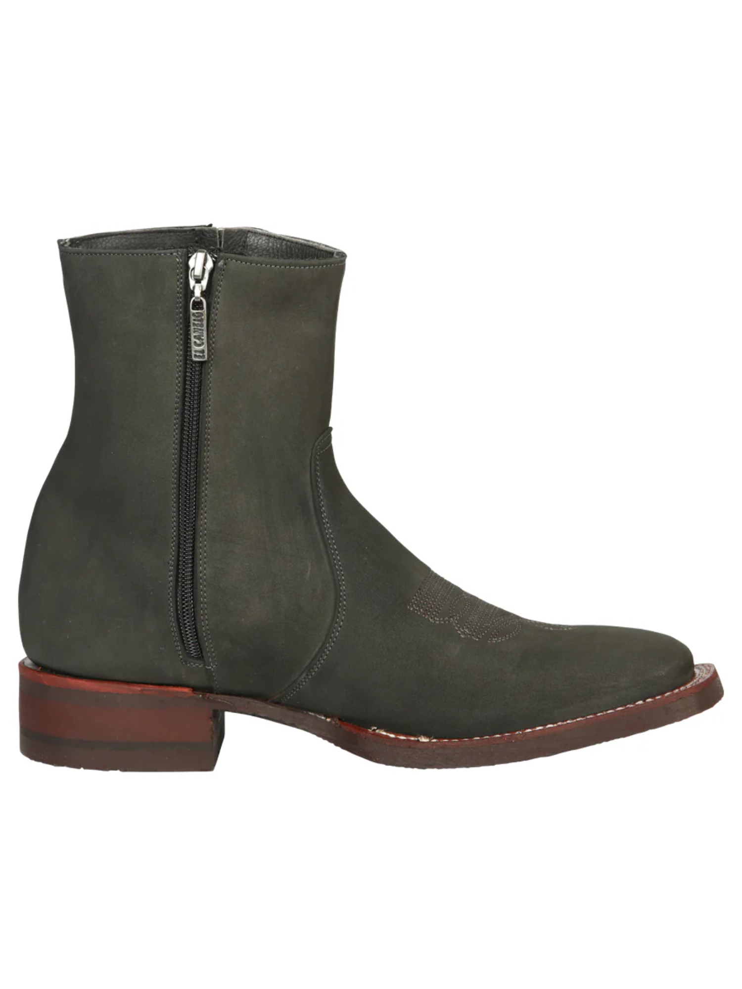 Botines Vaqueros de Vestir Clasicos con Doble Cierre de Piel Nobuck para Hombre 'El Canelo' - ID: 45213 Botines de Vestir Piel Genuina El Canelo