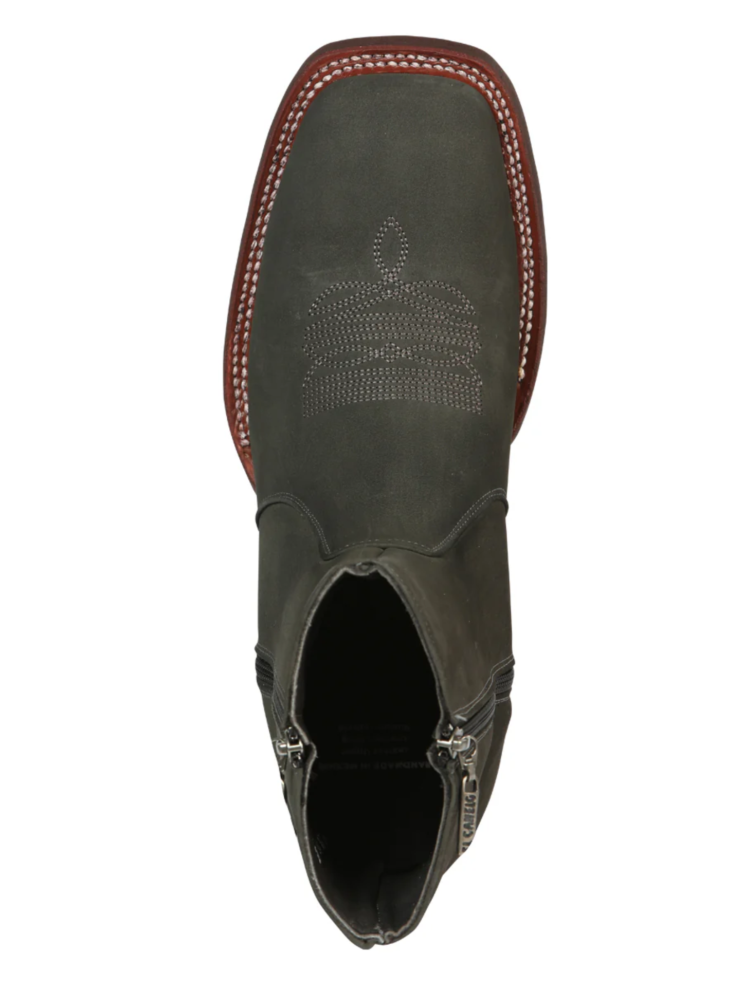 Botines Vaqueros de Vestir Clasicos con Doble Cierre de Piel Nobuck para Hombre 'El Canelo' - ID: 45213 Botines de Vestir Piel Genuina El Canelo