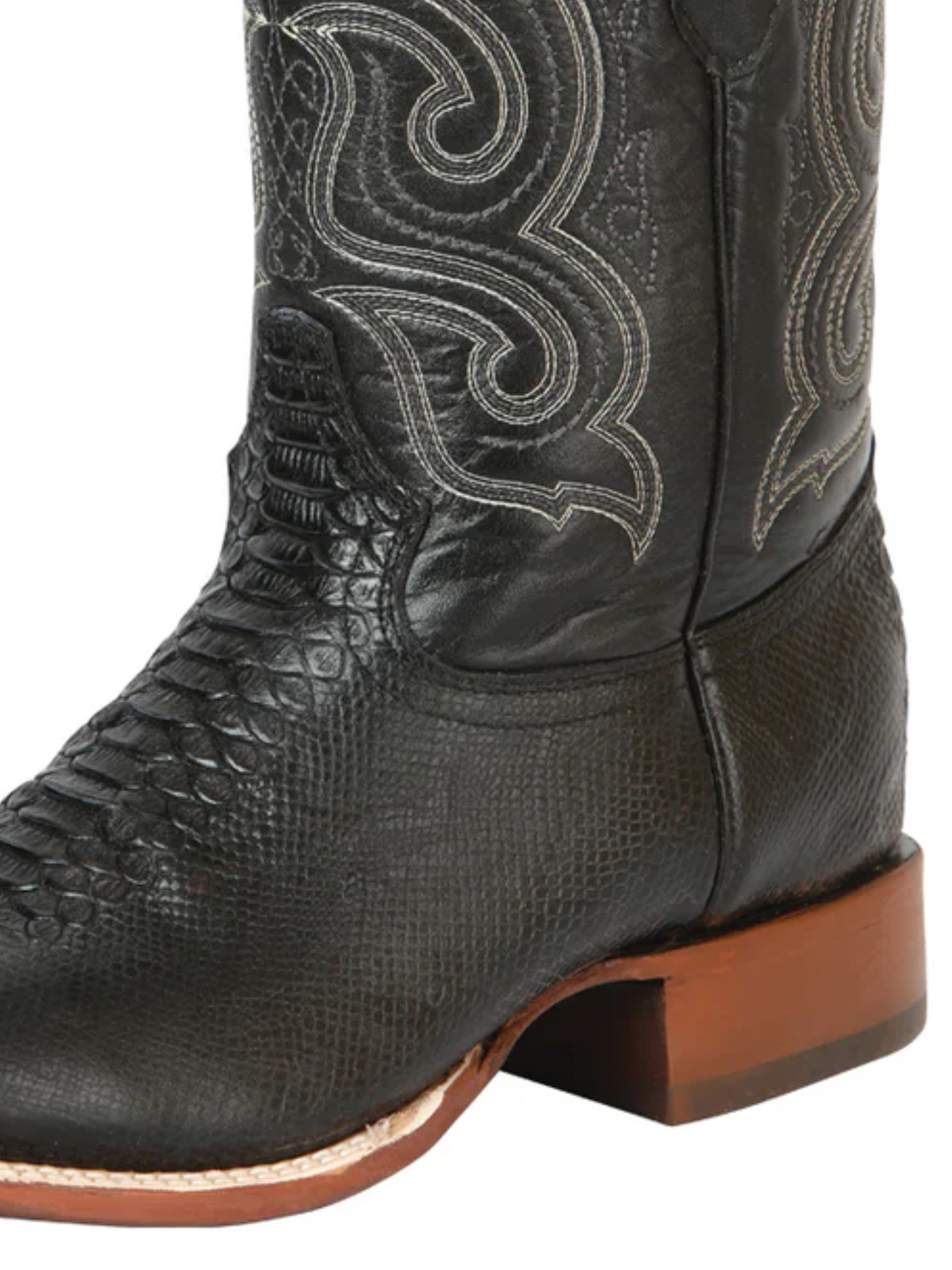 Botas Vaqueras Rodeo Imitacion de Python Grabado en Piel Vacuno para Hombre 'El General' - ID: 45433 Botas Python Print El General