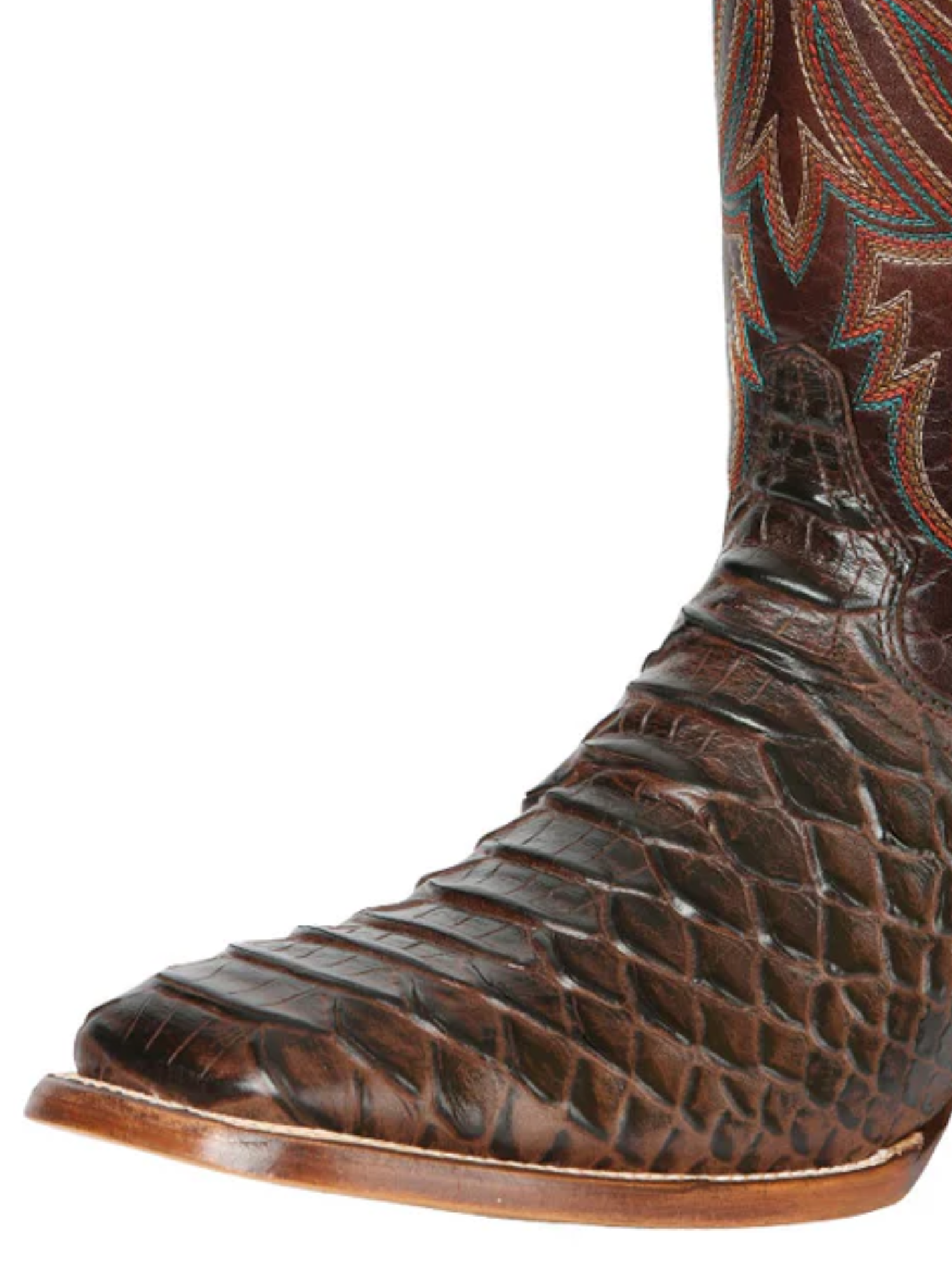 Botas Vaqueras Rodeo Imitacion de Python Grabado en Piel Vacuno para Hombre 'El General' - ID: 45468 Botas Python Print El General
