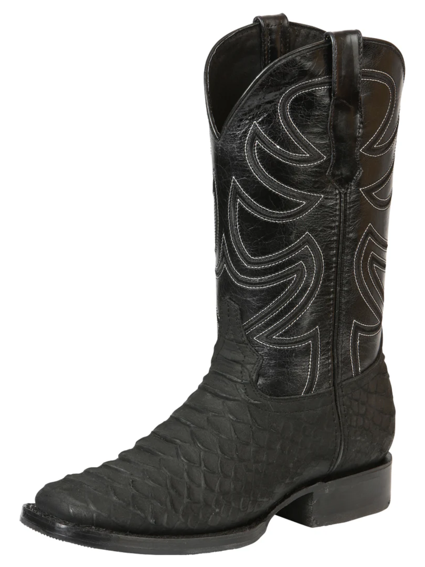 Botas Vaqueras Rodeo Imitacion de Python Grabado en Piel Vacuno para Hombre 'El General' - ID: 45561 Botas Python Print El General