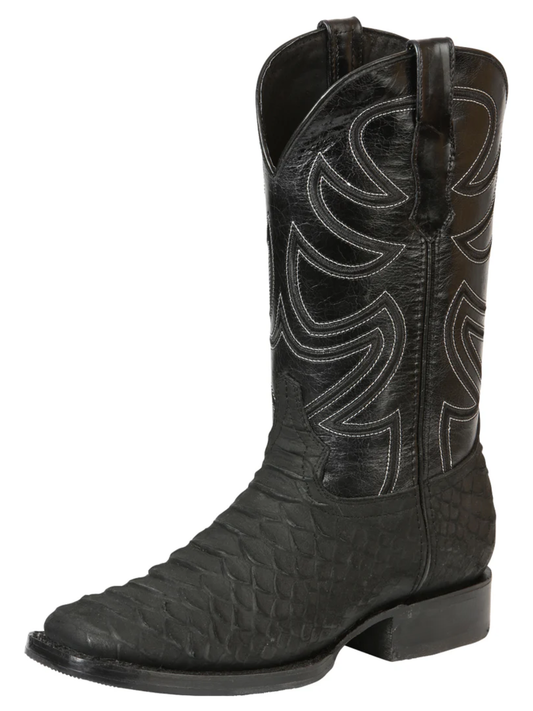 Botas Vaqueras Rodeo Imitacion de Python Grabado en Piel Vacuno para Hombre 'El General' - ID: 45561 Botas Python Print El General