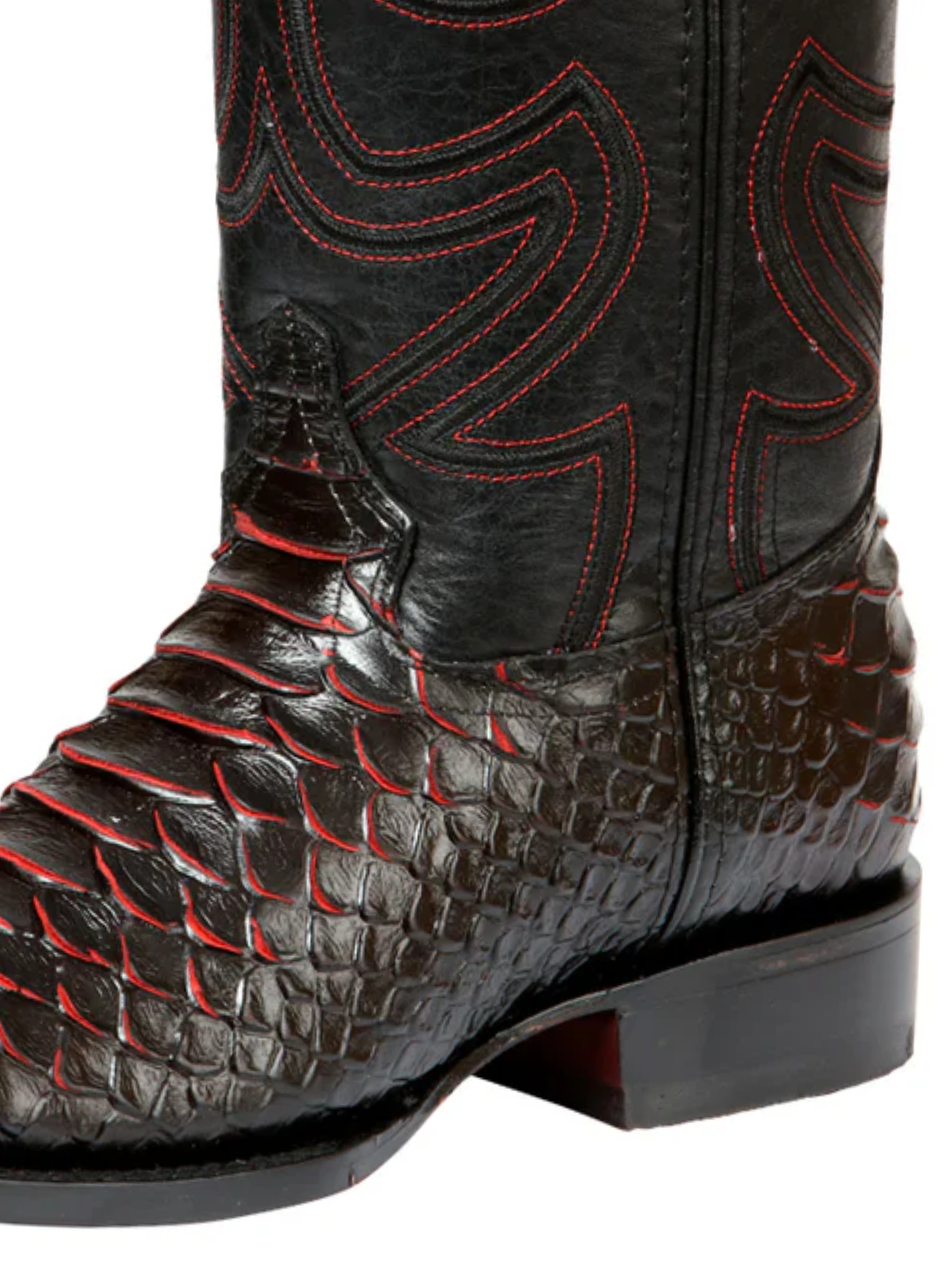 Botas Vaqueras Rodeo Imitacion de Python Grabado en Piel Vacuno para Hombre 'El General' - ID: 45565 Botas Python Print El General