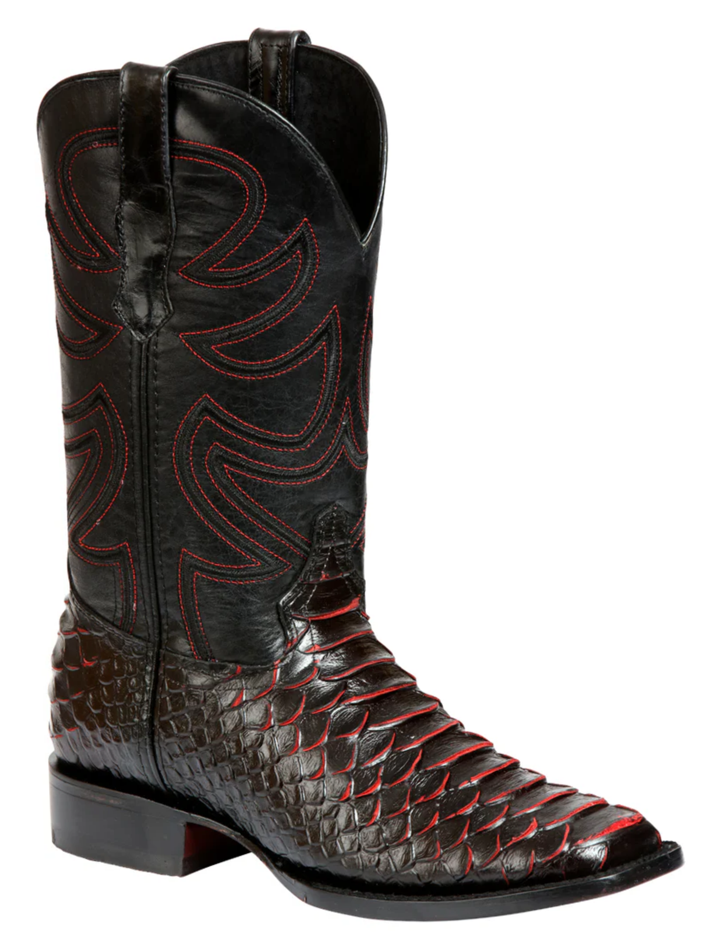 Botas Vaqueras Rodeo Imitacion de Python Grabado en Piel Vacuno para Hombre 'El General' - ID: 45565 Botas Python Print El General