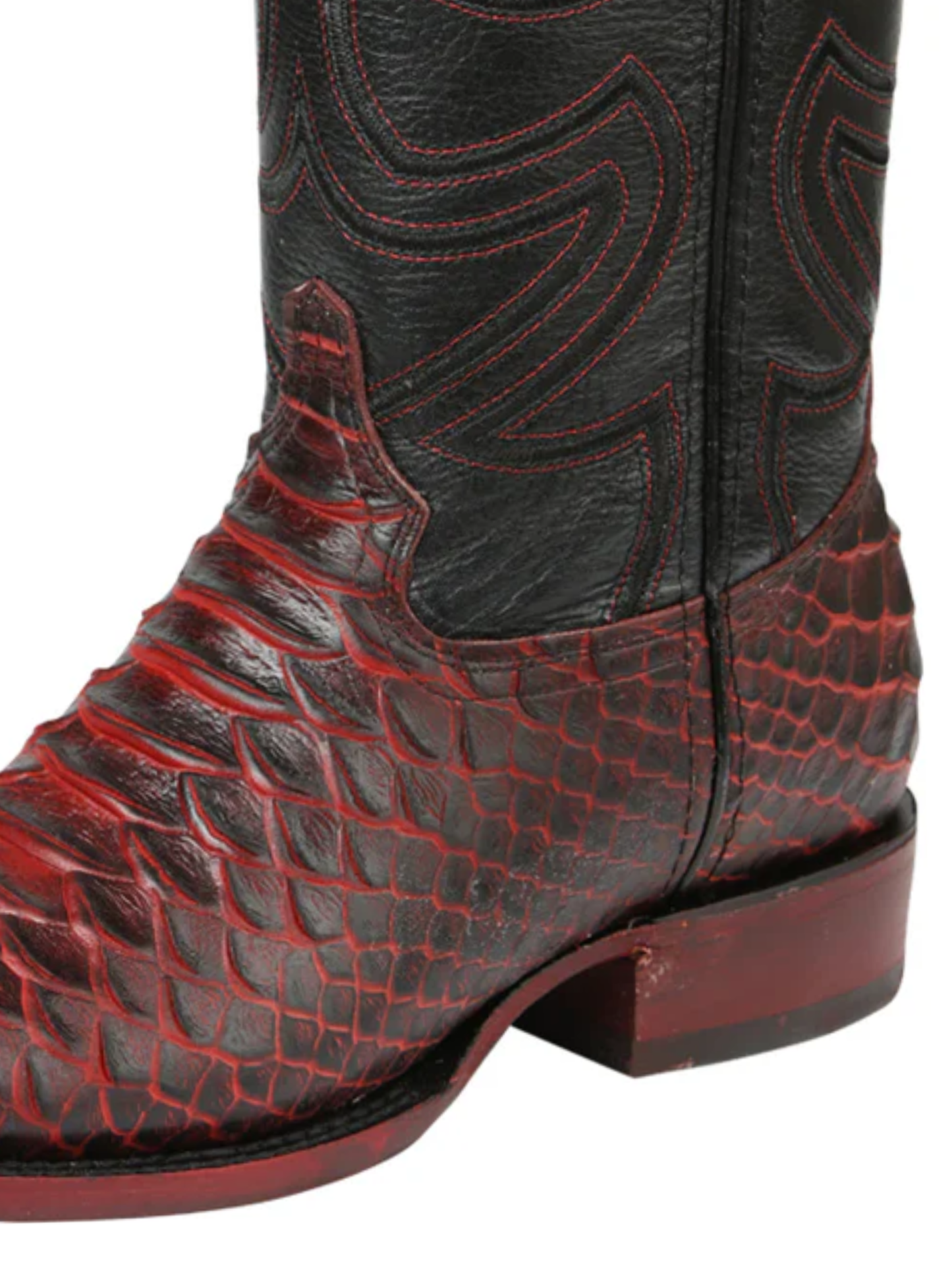 Botas Vaqueras Rodeo Imitacion de Python Grabado en Piel Vacuno para Hombre 'El General' - ID: 45662 Botas Python Print El General