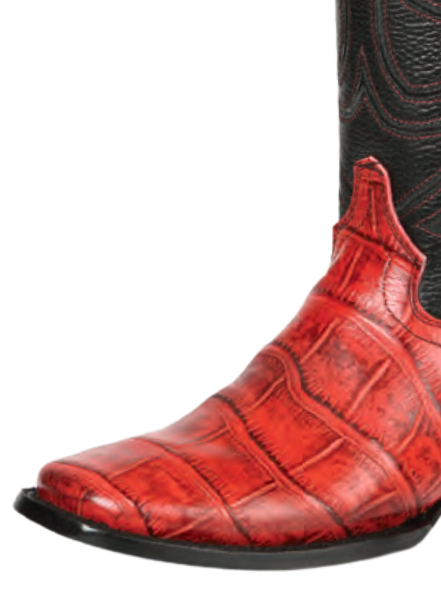 Botas Vaqueras Rodeo Imitacion de Cocodrilo Grabado en Piel Vacuno para Hombre 'El General' - ID: 45766 Botas Coco Print El General