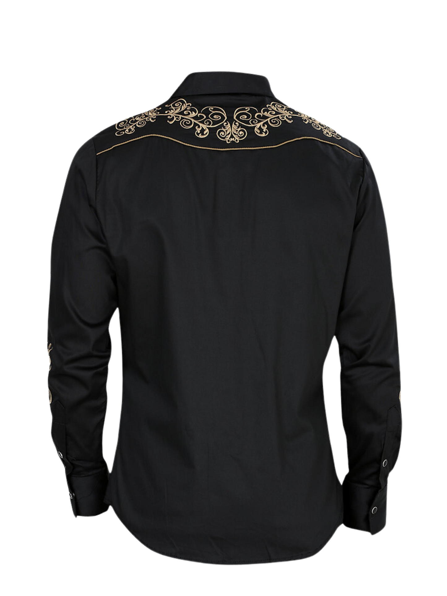 Embroidered Long Sleeve Denim Shirt for Men 'Montero' - ID: 3503 Western Shirt Montero