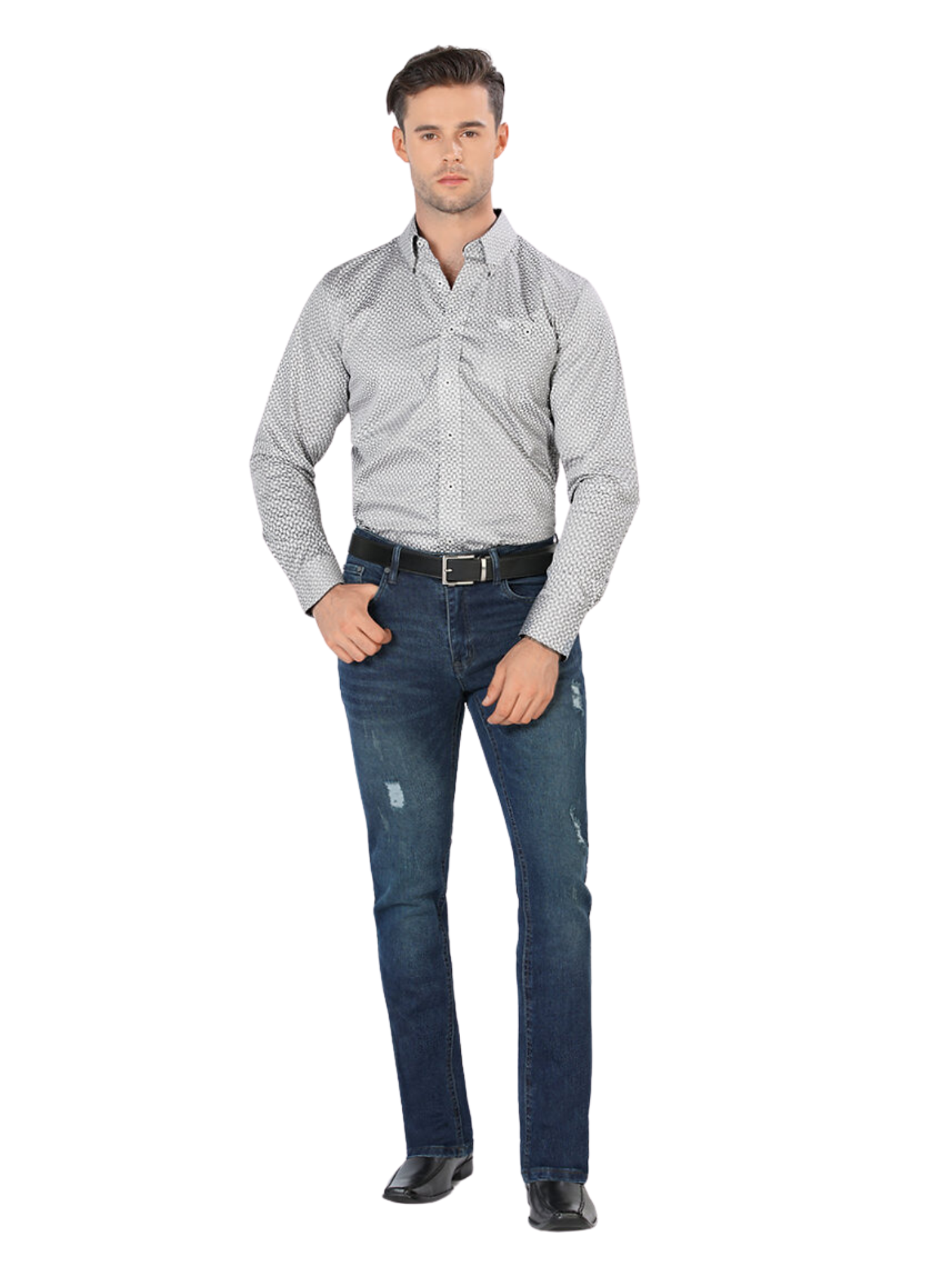 Pantalon Vaquero de Mezclilla Stretch para Hombre 'Montero' - ID: 2306 Denim Jeans Montero Medium Blue