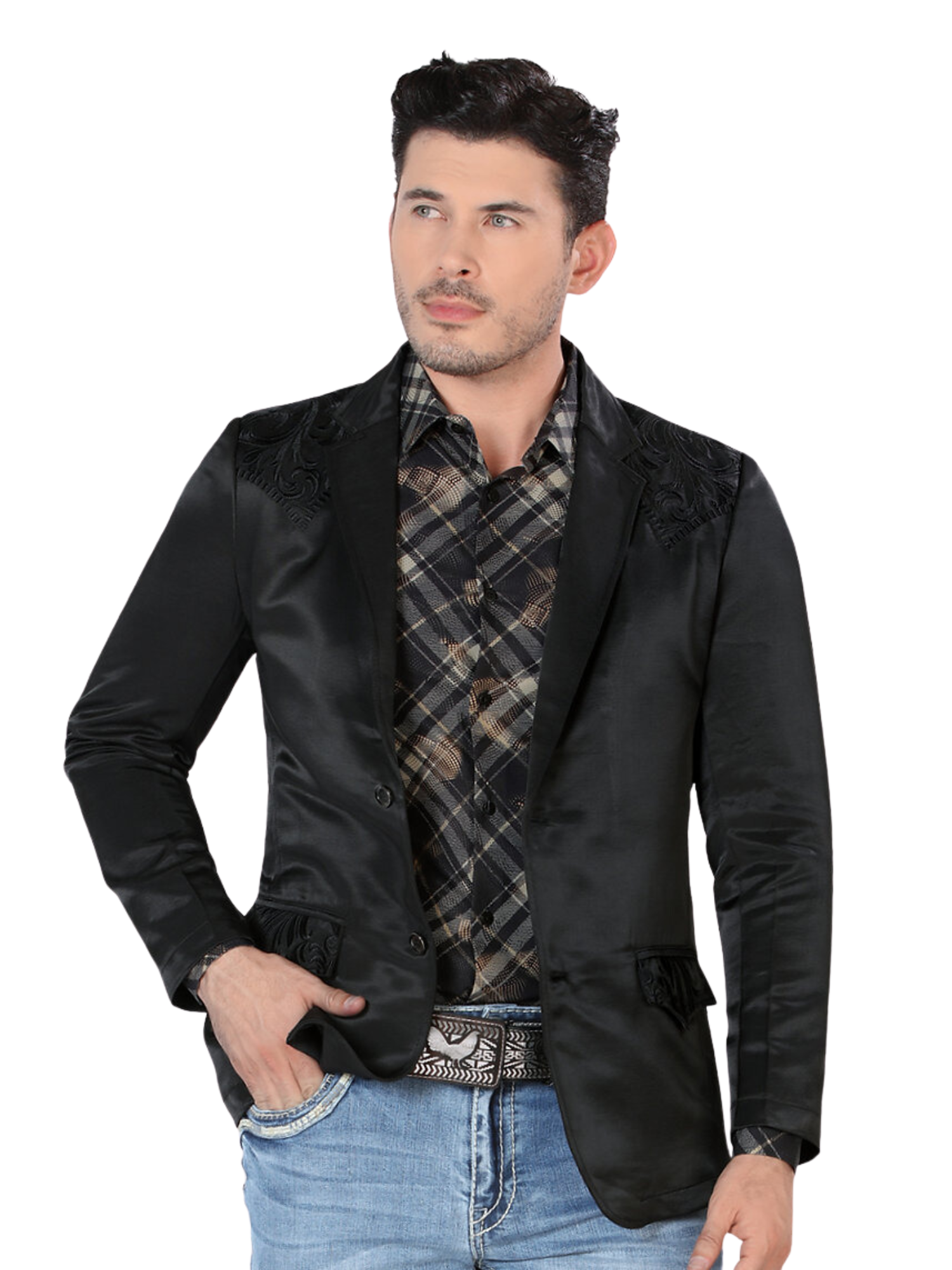 Denim blazer fashion men