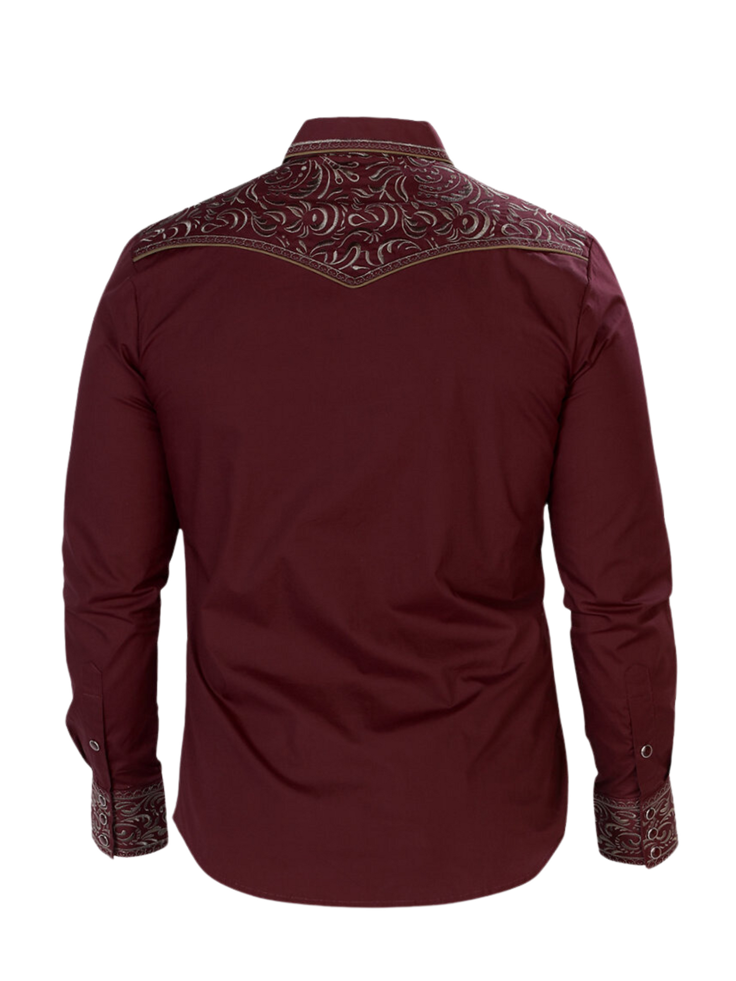 Embroidered Long Sleeve Denim Shirt for Men 'Montero' - ID: 3537 Western Shirt Montero