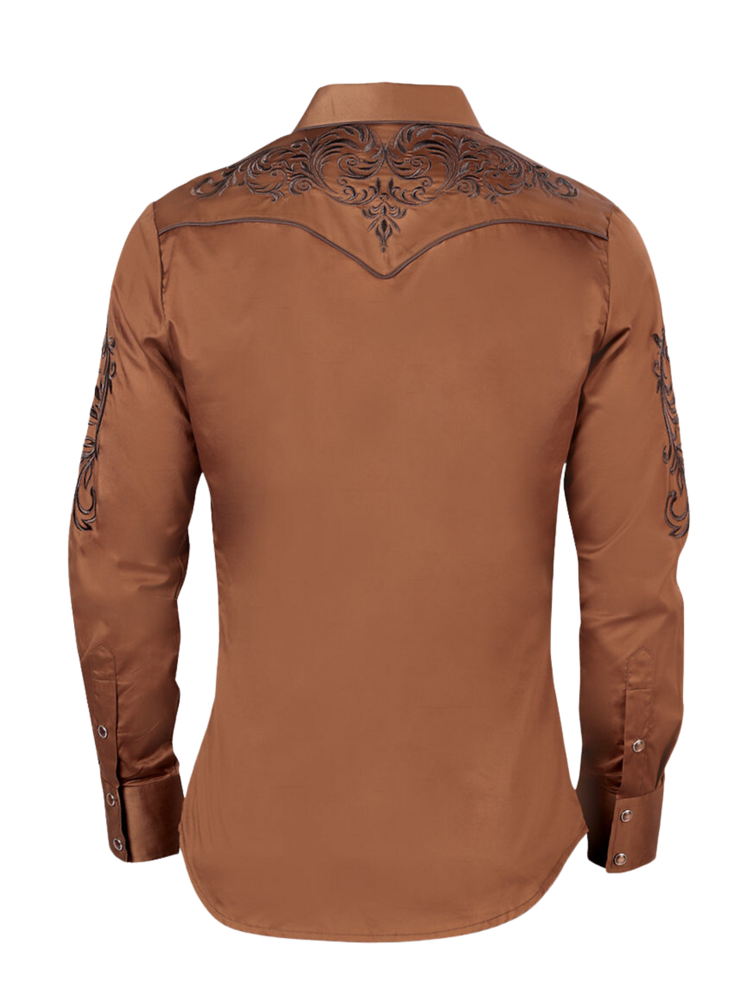 Embroidered Long Sleeve Denim Shirt for Men 'Montero' - ID: 3539 Western Shirt Montero