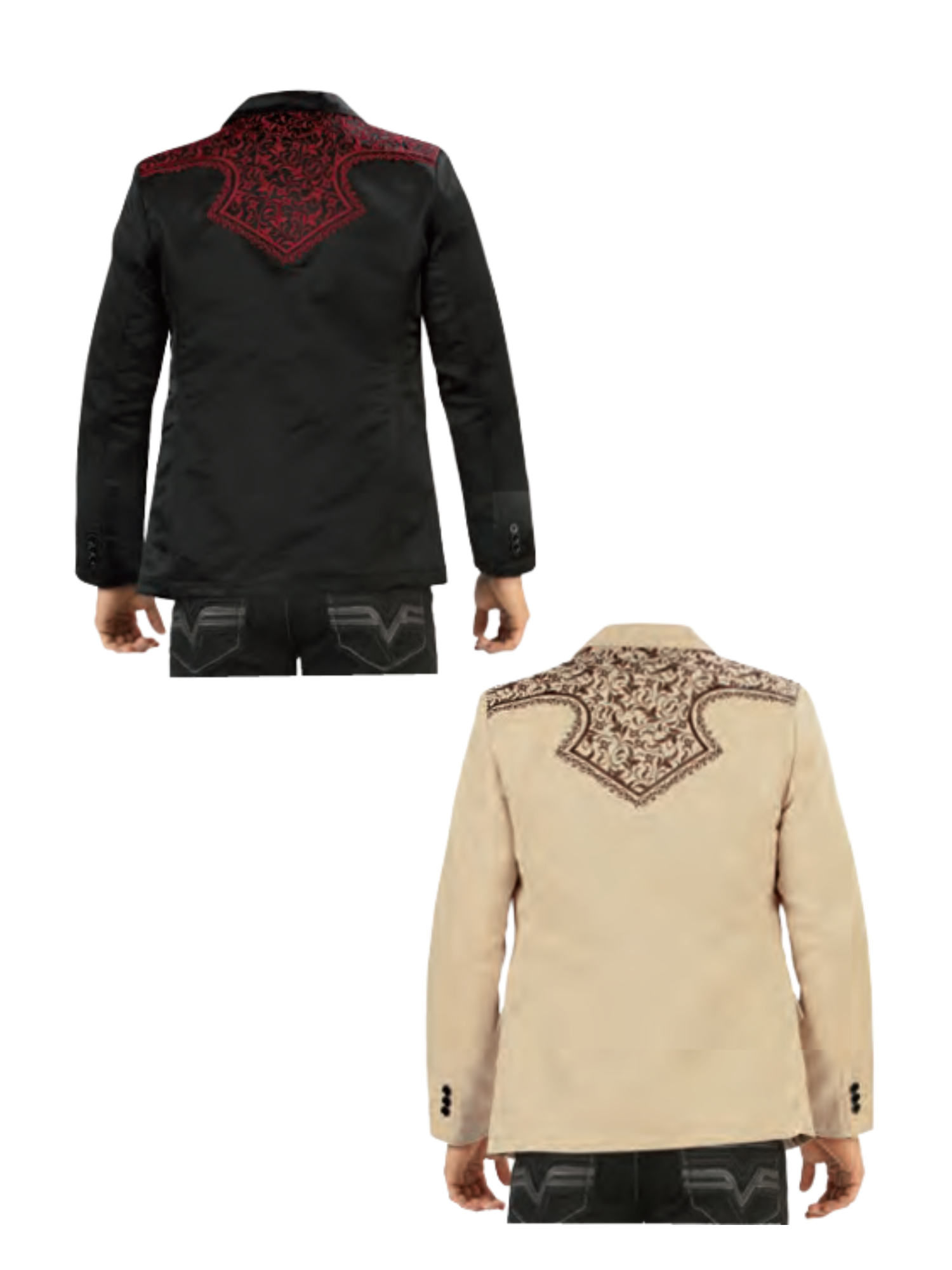 Saco Vaquero Bordado para Hombre 'Lamasini' - ID: 513 Sacos Bordados Lamasini