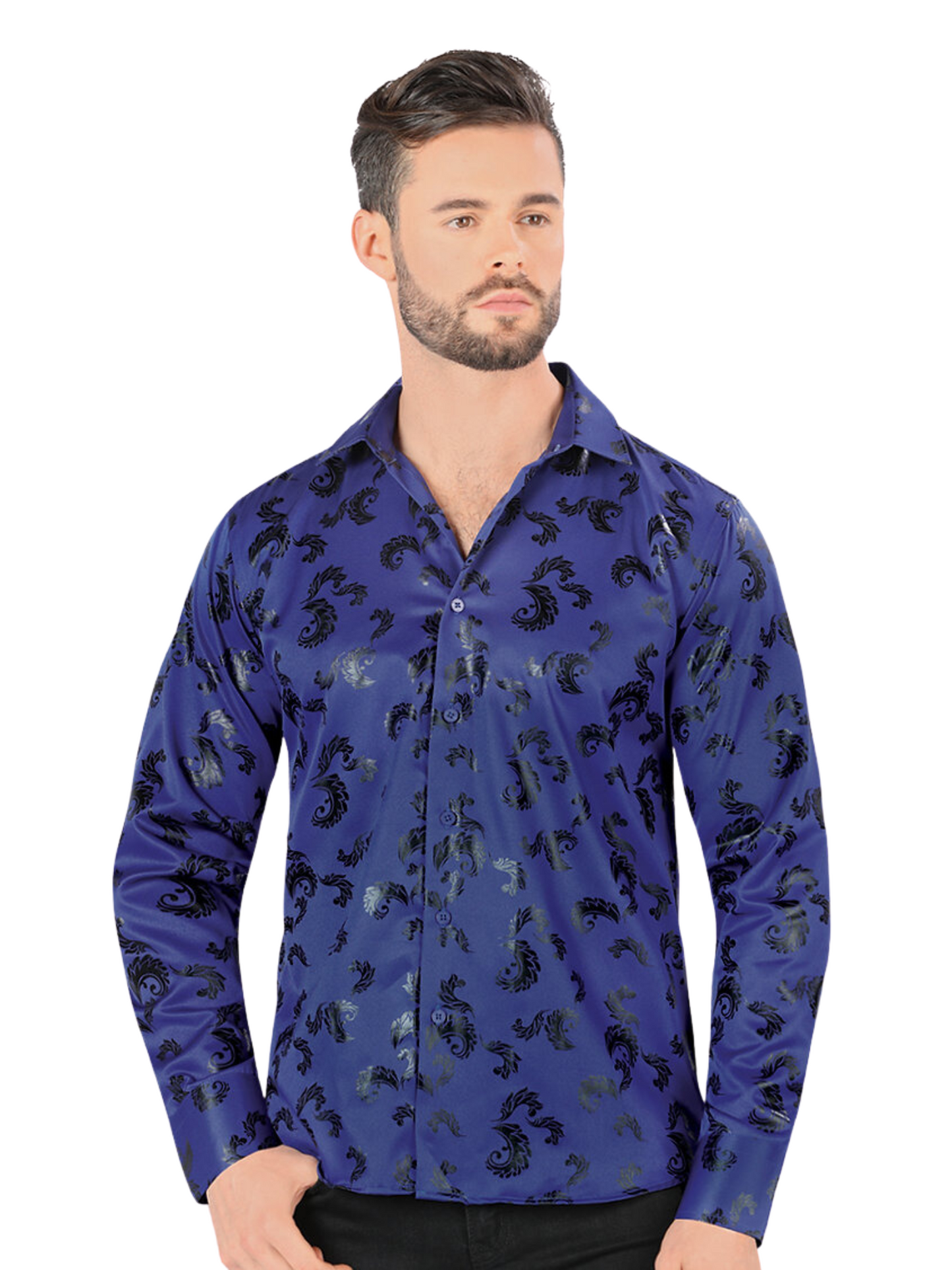 Printed Long Sleeve Casual Shirt for Men 'Montero' - ID: 0806 Casual Shirt Montero Royal