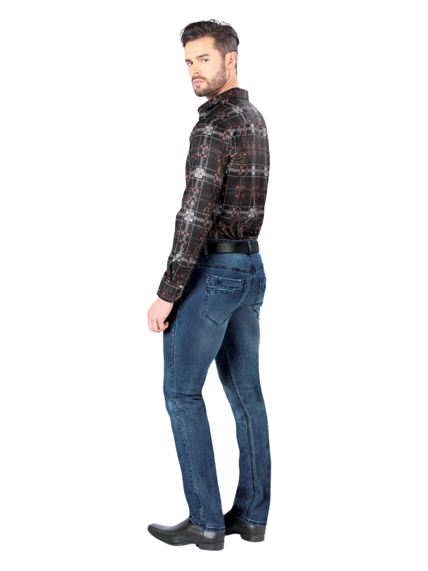 Pantalon Vaquero de Mezclilla Stretch para Hombre 'Montero' - ID: 5302 Denim Jeans Montero 