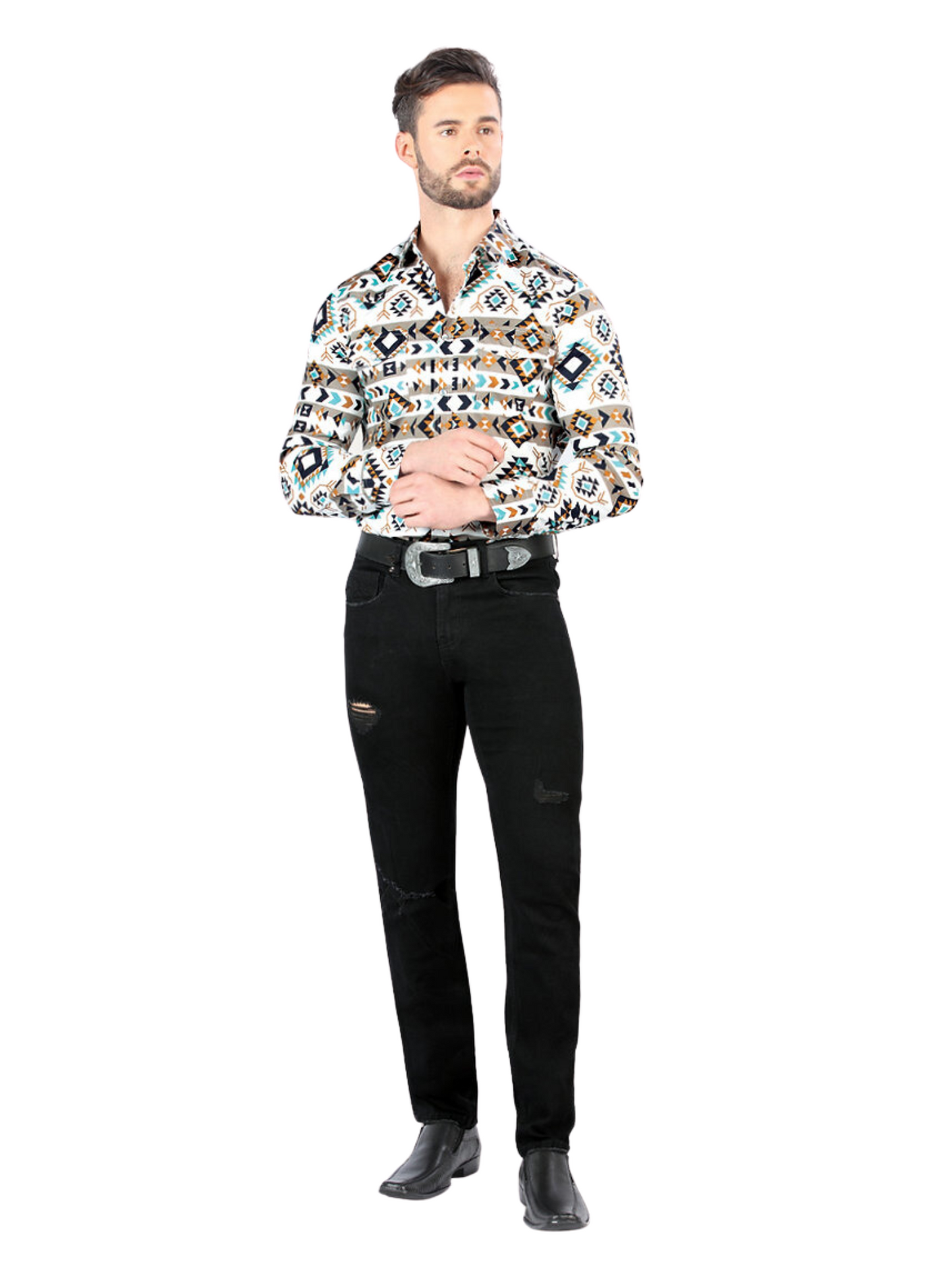 Pantalon Vaquero de Mezclilla Stretch para Hombre 'Montero' - ID: 5303 Denim Jeans Montero Black