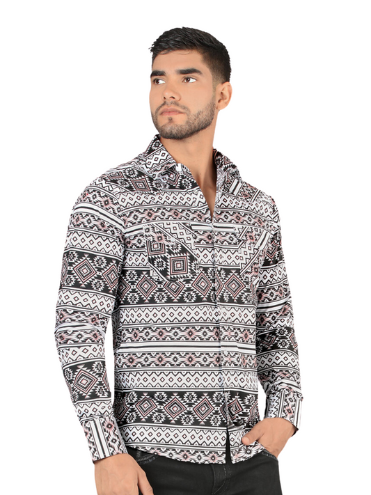 Printed Long Sleeve Casual Shirt for Men 'Montero' - ID: 3005