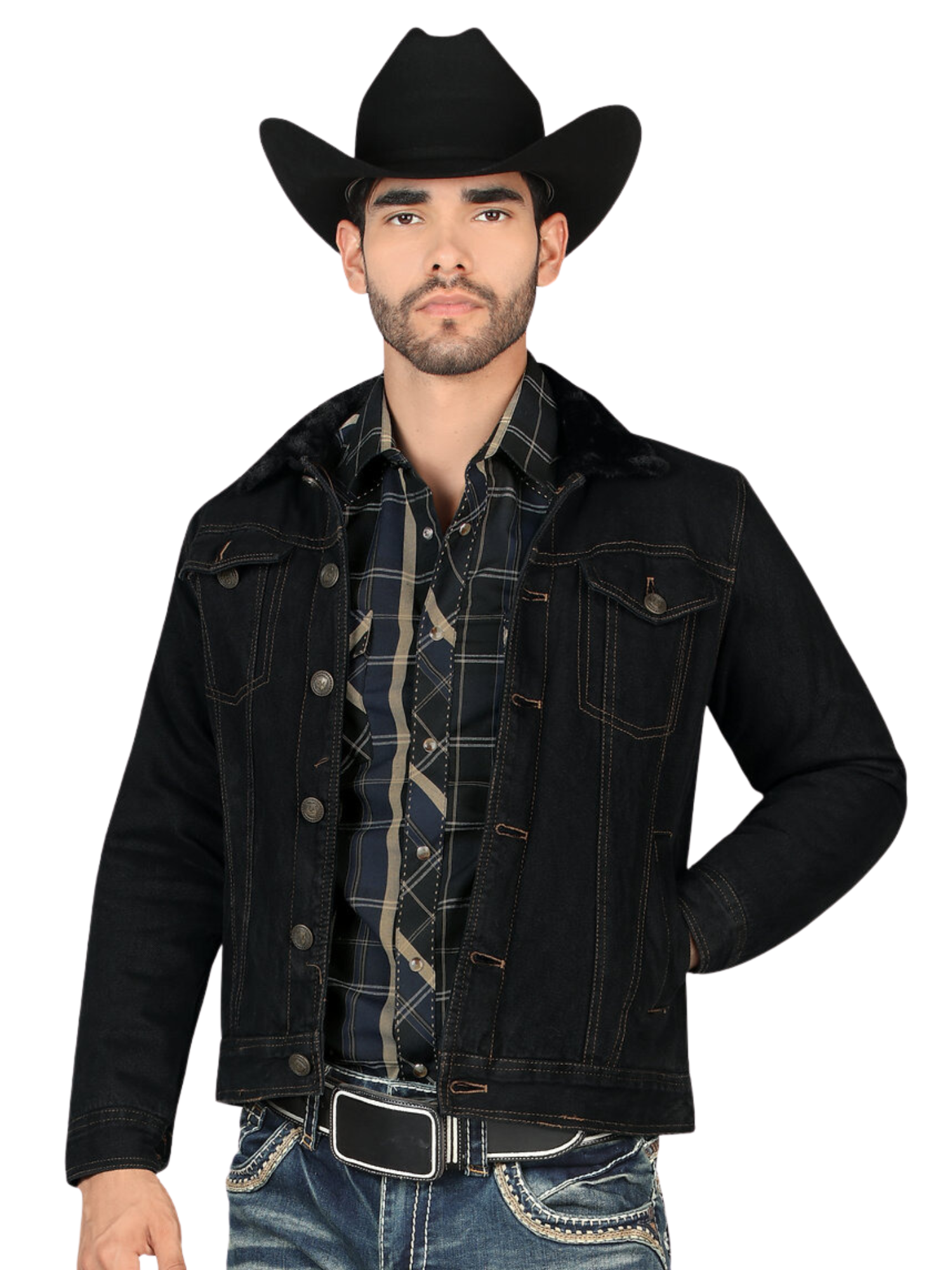 Chamarra Casual de Mezclilla Termica de Forro Afelpado (Tipo Borrego) para Hombre 'Montero' ID: 10001