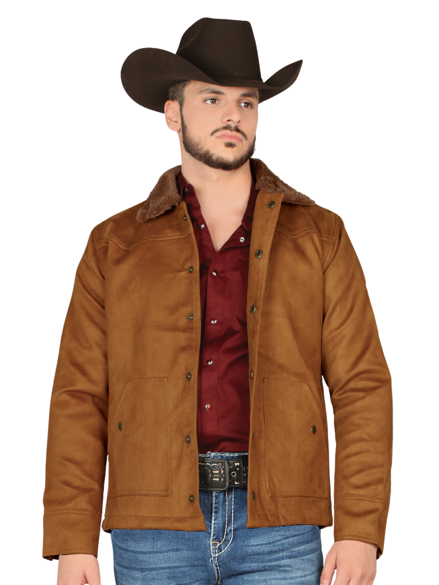 Chamarra Casual Termica de Forro Afelpado con Broches para Hombre 'Montero' - ID: 10006 Chamarras Termicas Montero Camel